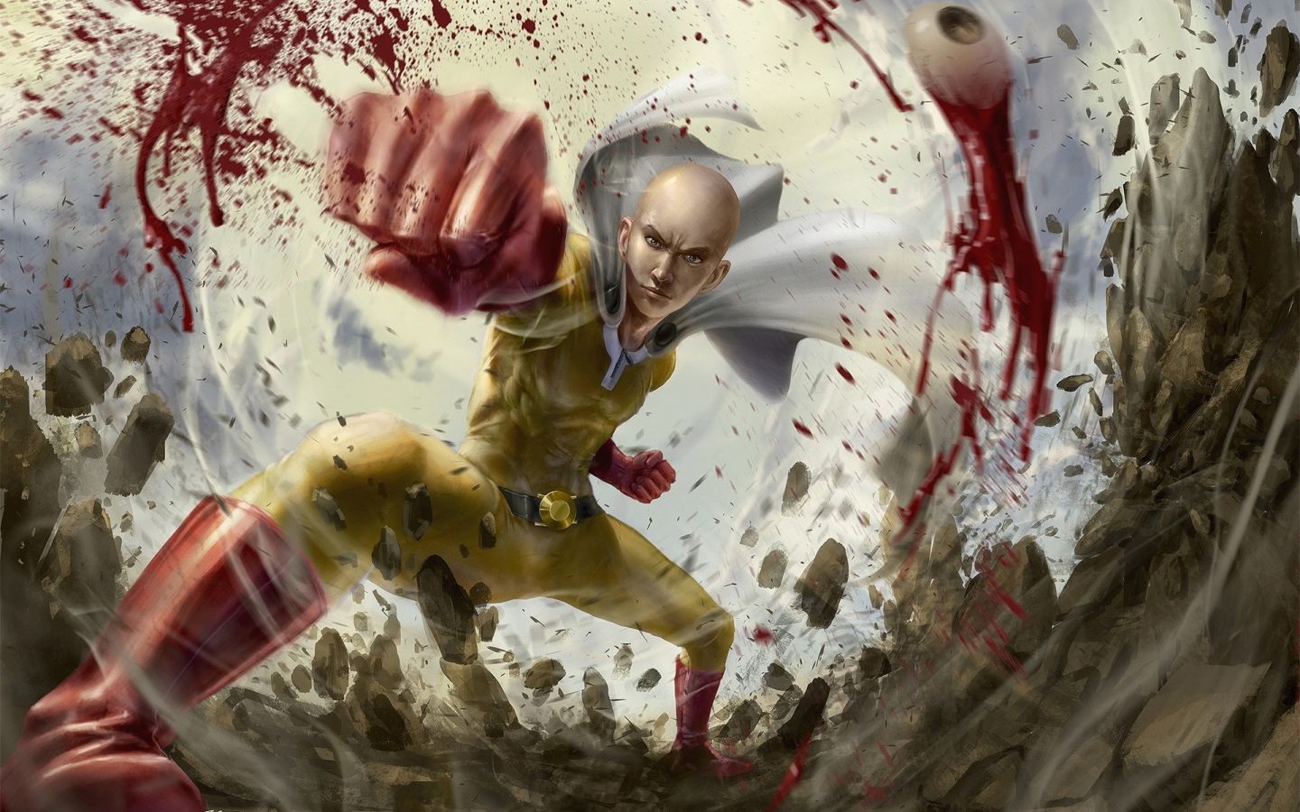 Download 1440x900 Wallpaper Saitama, One Punch Man, Anime Boy