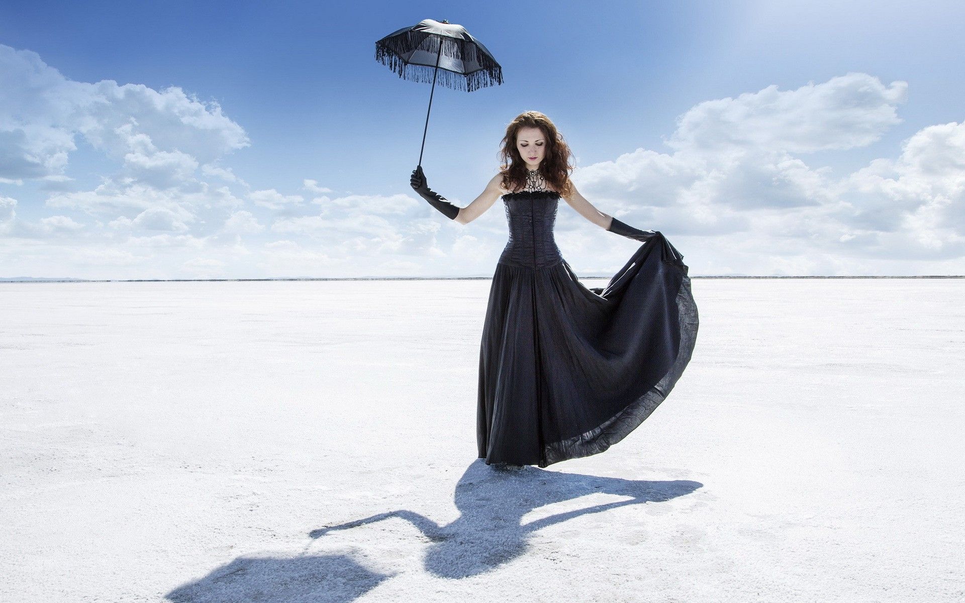 Girl With Umbrella Wallpapers Wallpaper Cave
