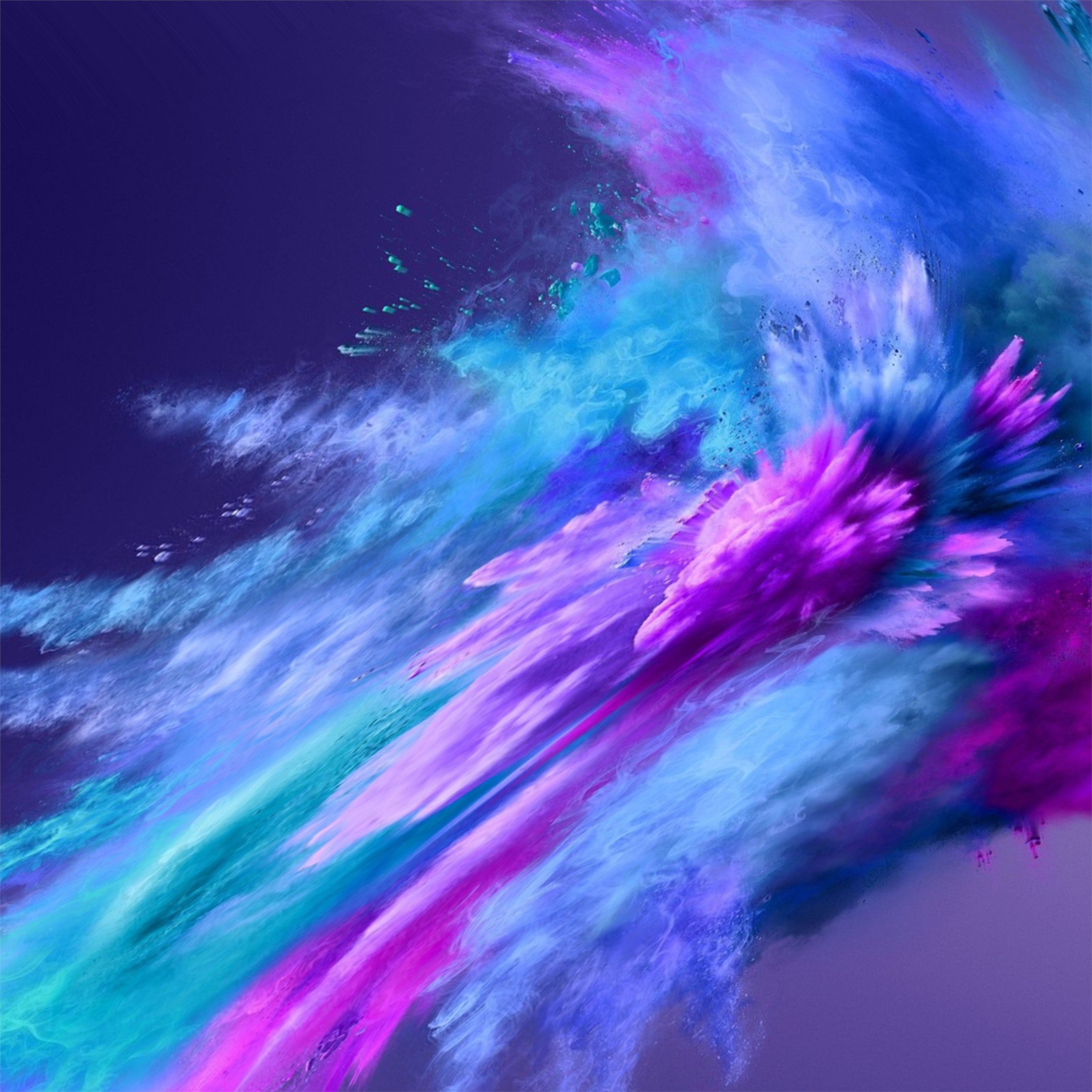 color powder spray abstract 4k iPad Pro Wallpaper Free Download