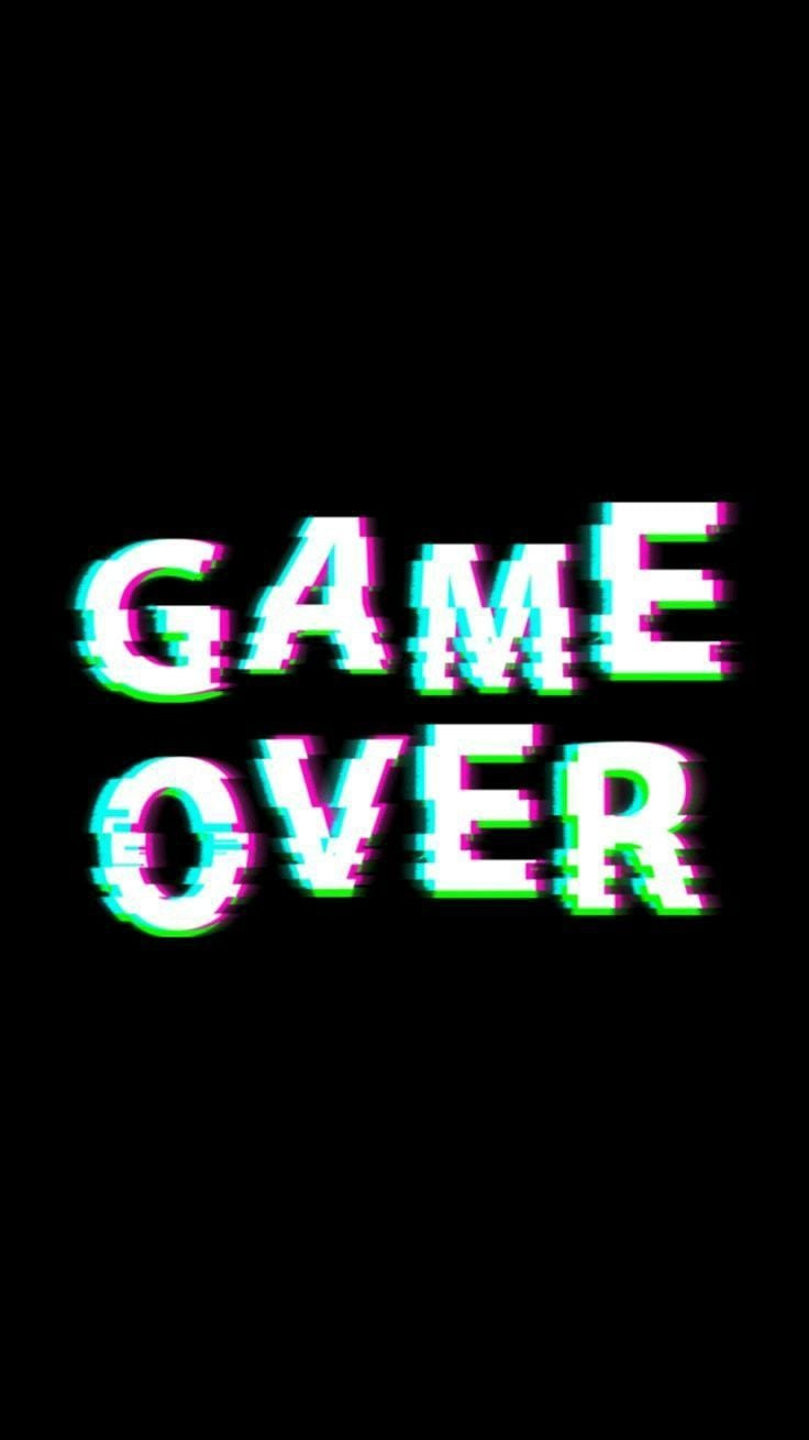 Game Over  Glitch black text HD phone wallpaper  Peakpx