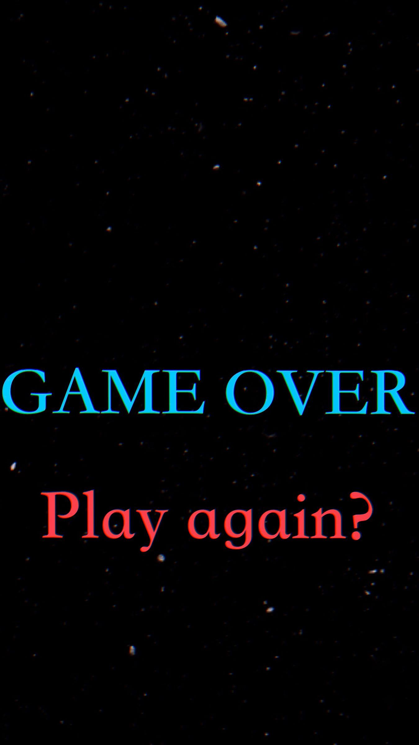 Download wallpaper 1350x2400 inscription, game over, text iphone