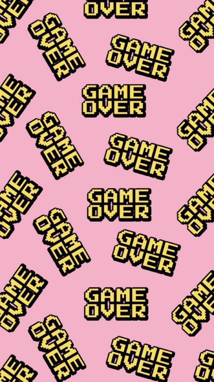 iPhone and Android Wallpaper: Game Over Wallpaper for iPhone and Android # tumblrwallpaper. Aesthetic iphone wallpaper, Pink wallpaper, Android wallpaper
