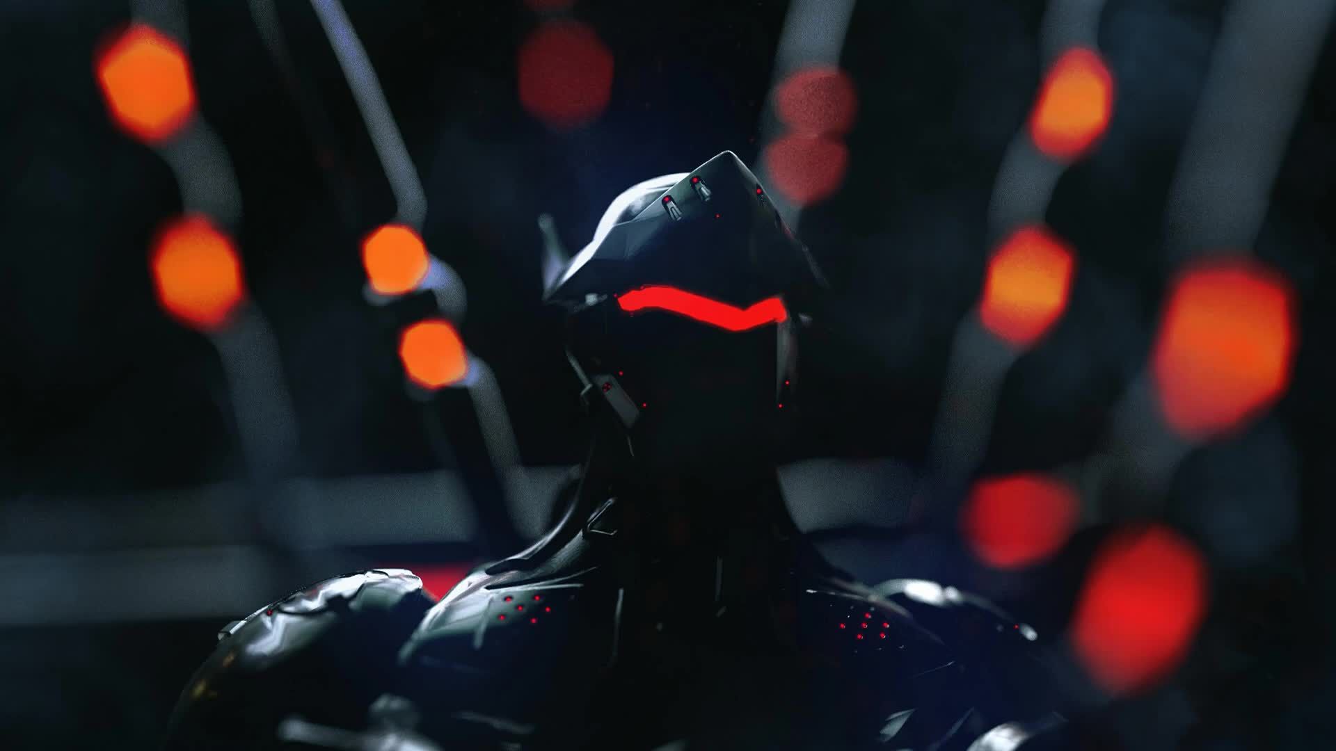Overwatch Genji Black Red Wallpaper & Background