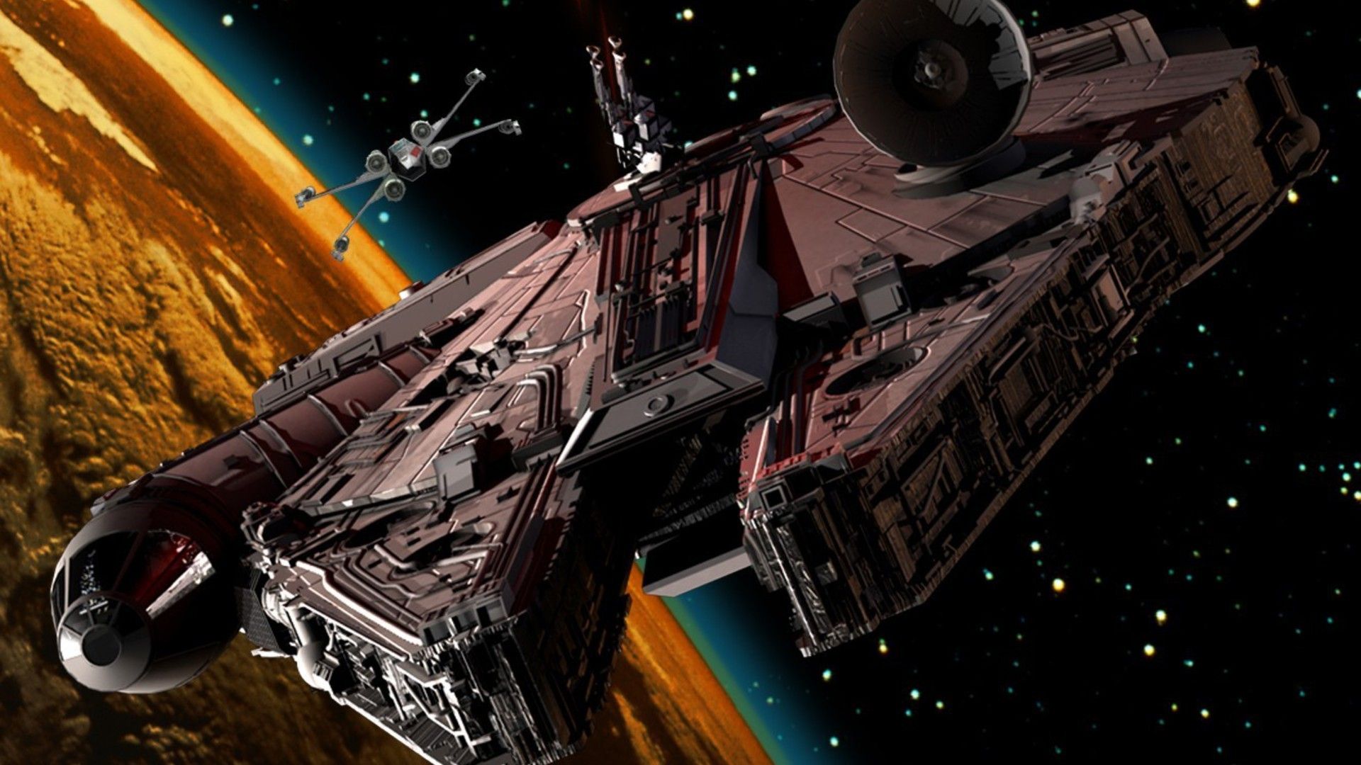Star Wars, Millennium Falcon, Y Wing Wallpaper HD / Desktop and