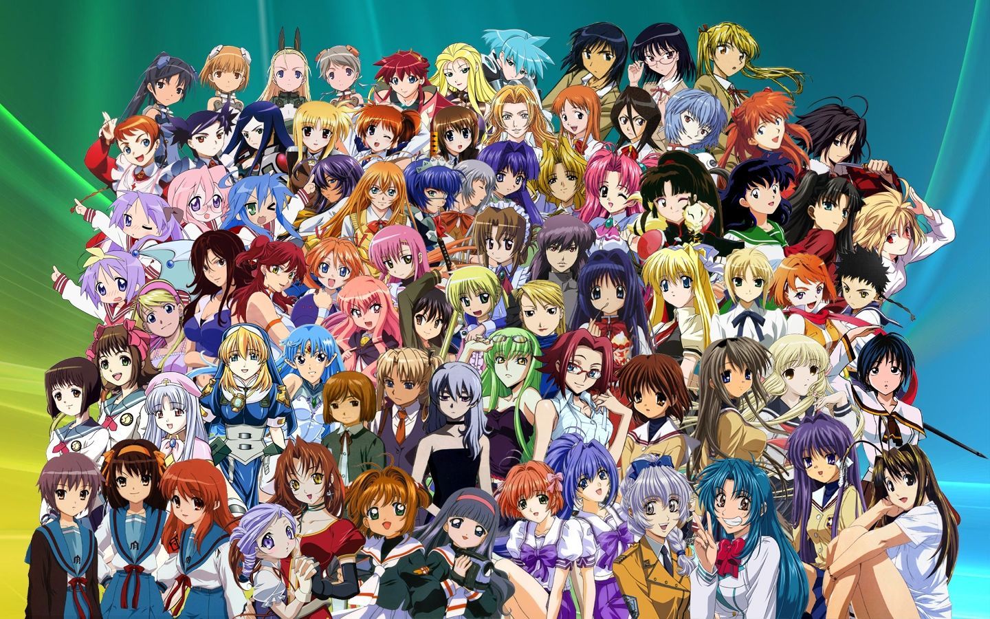 anime. mix anime girls Wallpaper. Anime crossover, Anime