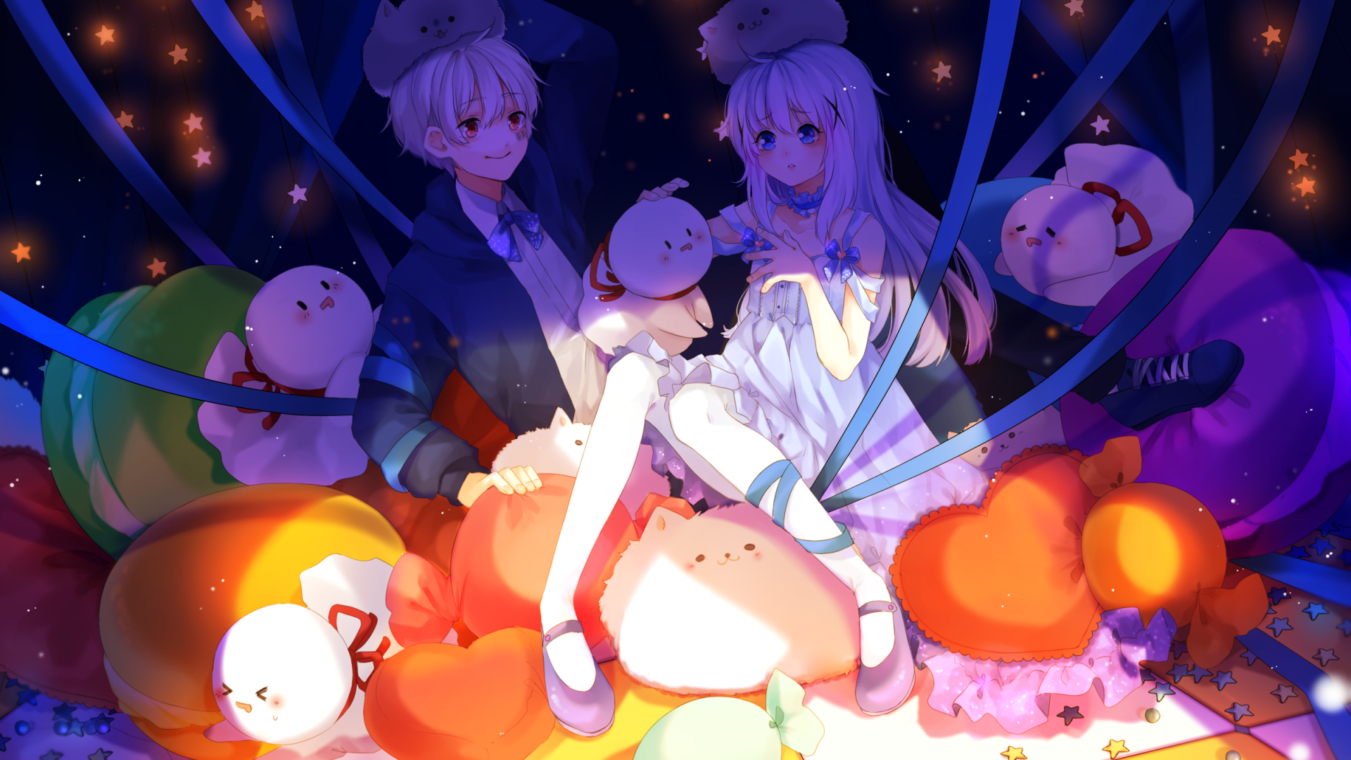 Download 1920x1080 Mafumafu, Kafuu Chino, Dress, Crossover