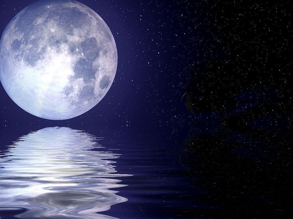 Moon Reflection On Water. MOON & STARS, MOON, NIGHT, REFLECTION, STARS, WATER. Moon and stars wallpaper, Moon over water, Moon stars art
