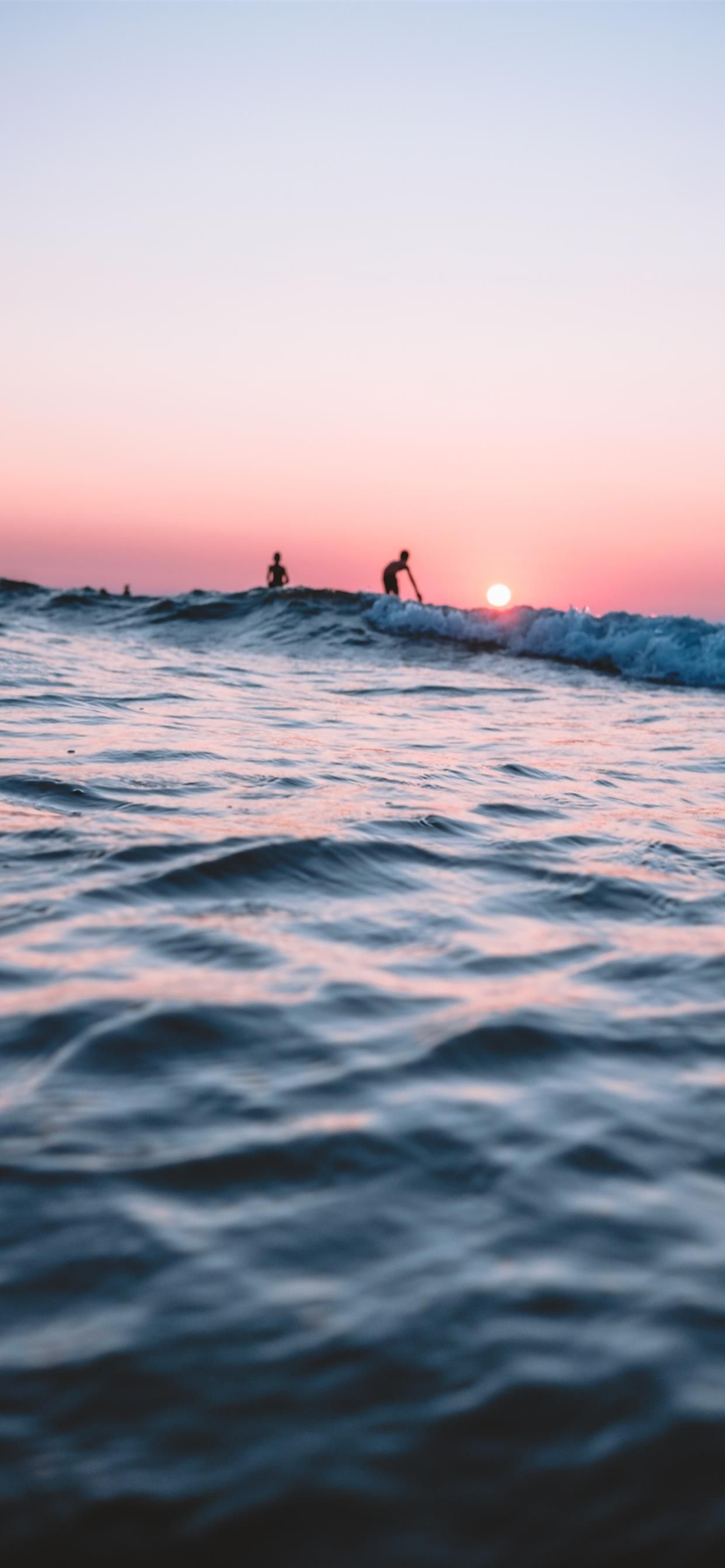 Calming Beach Waves iPhone X Wallpaper Free Download