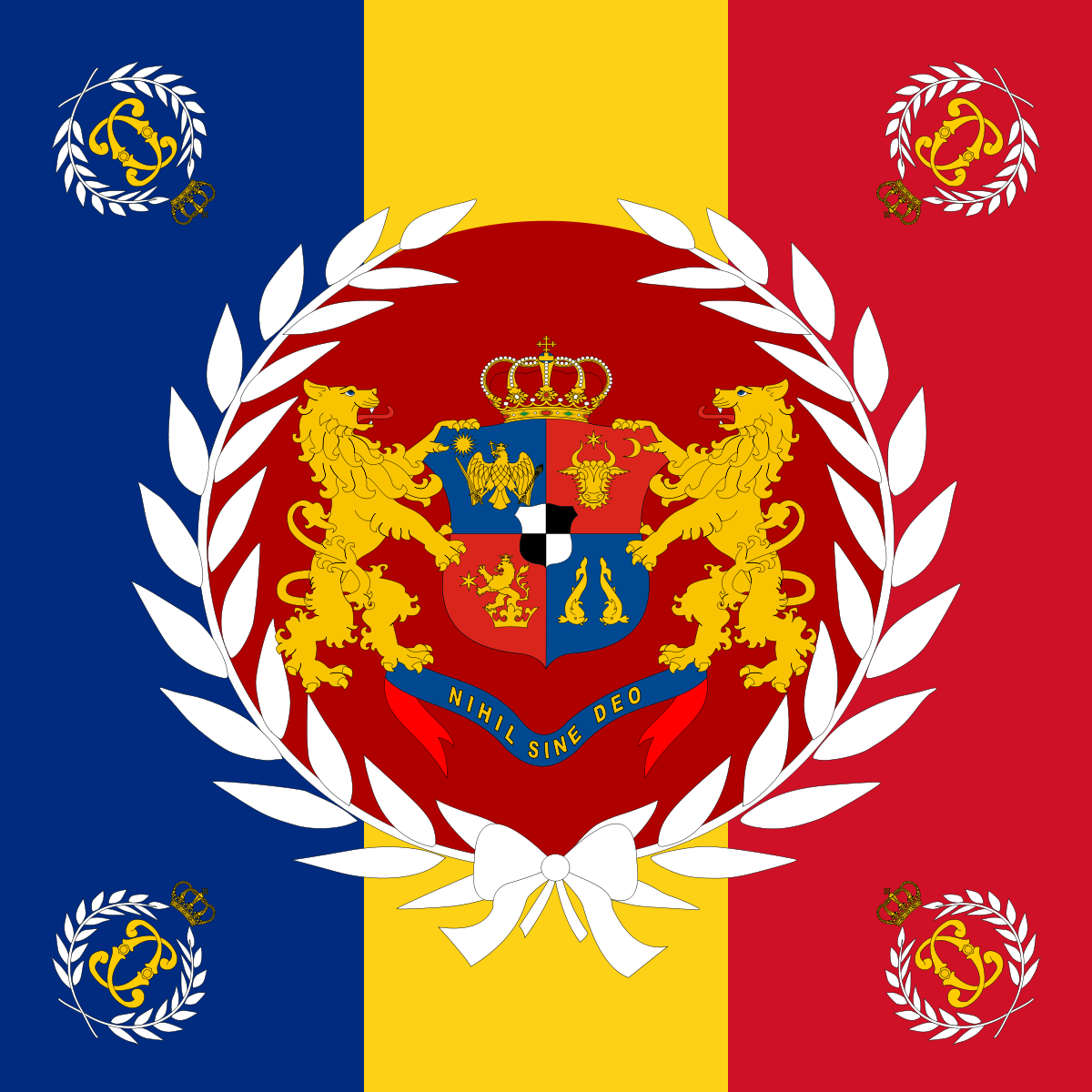 Romanian Army Flag used model.svg