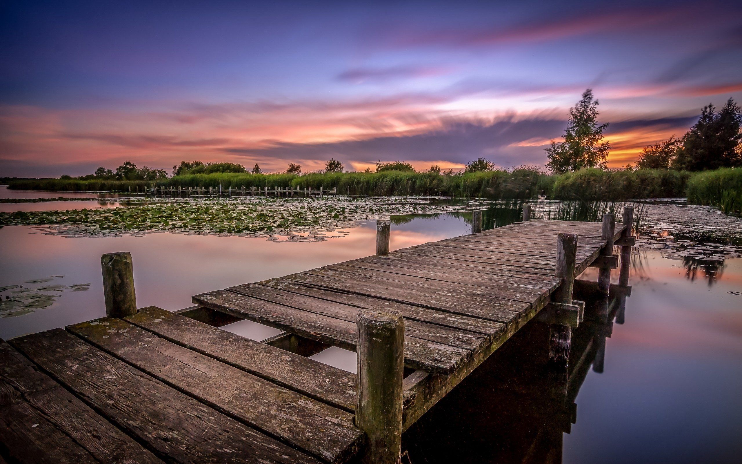 Standing On Dock Sunset Hd Wallpapers Wallpaper Cave