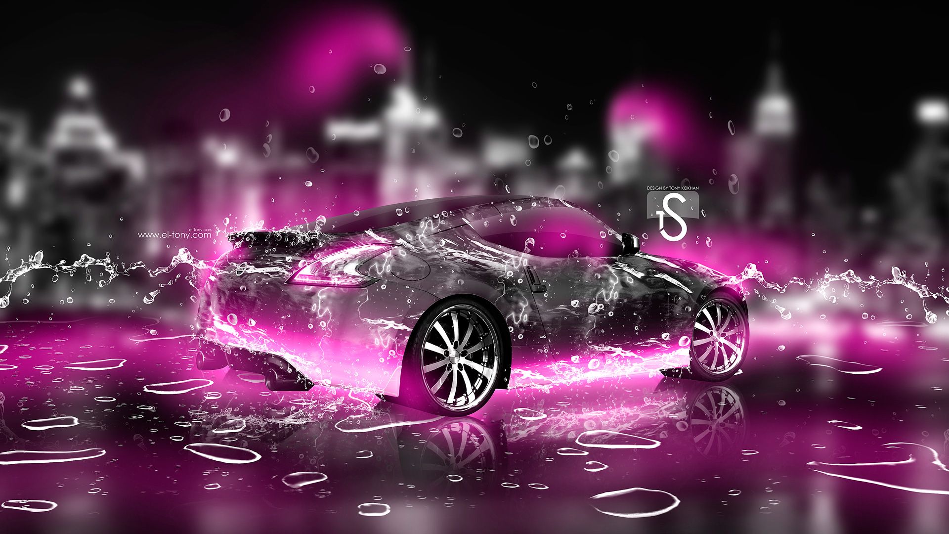 Free download Neon Pink Wallpaper water city car 2013 pink