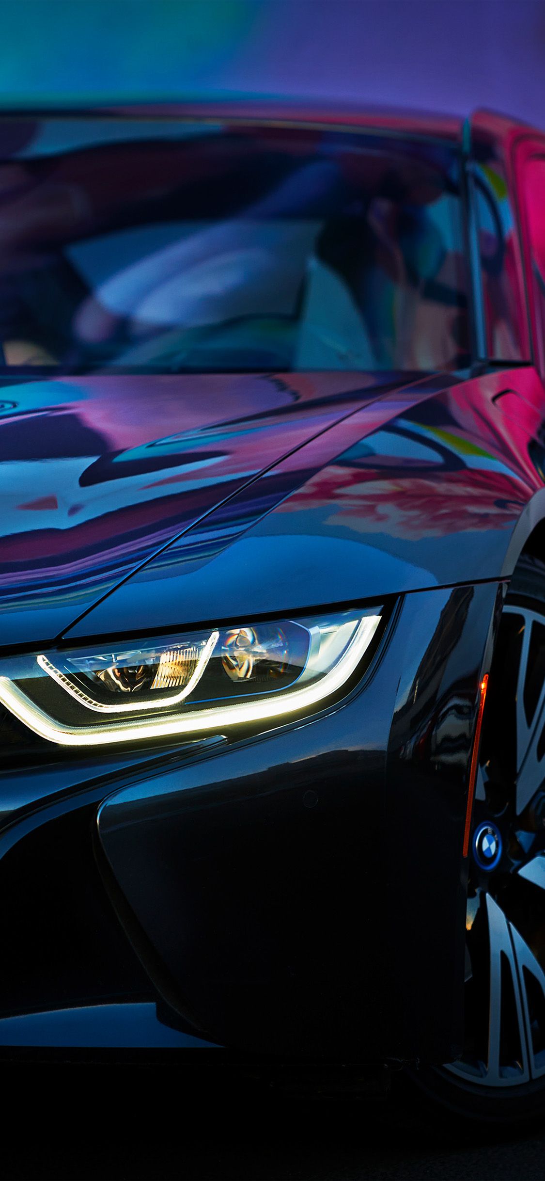Bmw Rainbow Blue Purple Car Art