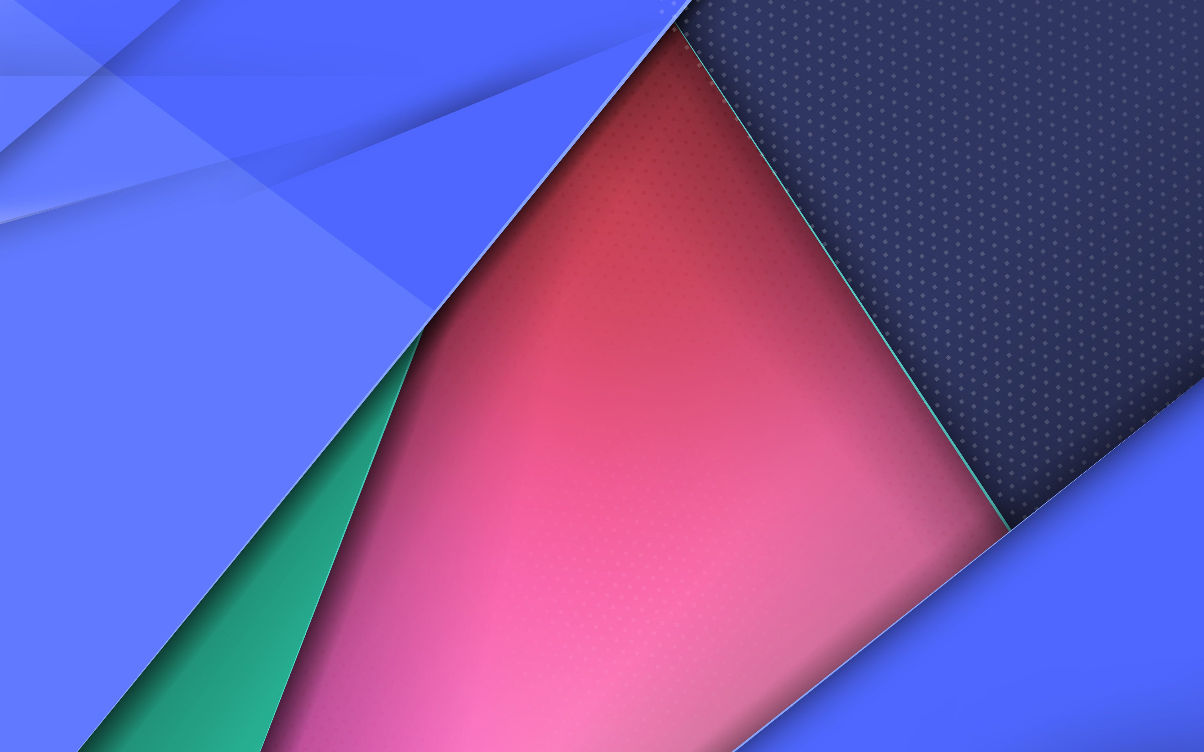 Download wallpaper geometric shapes, 4k, material design