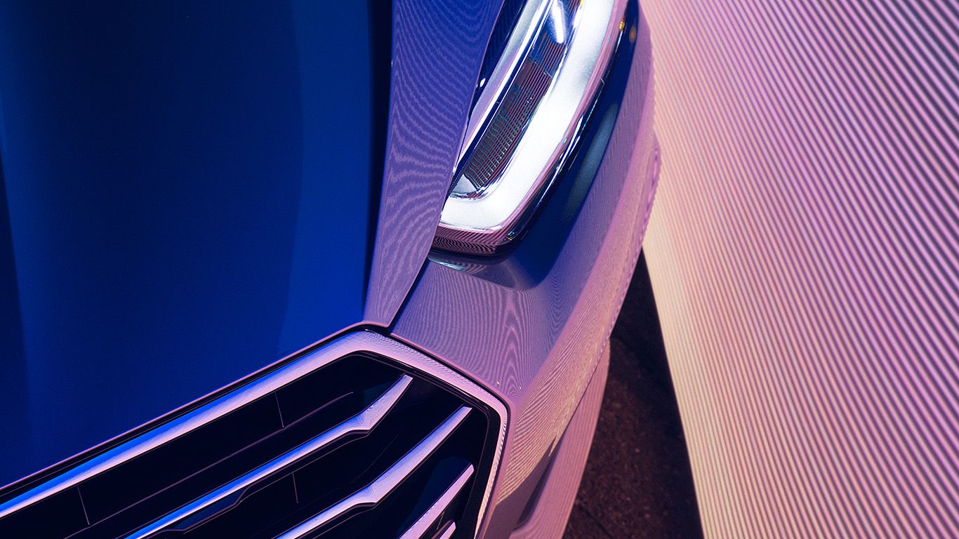 Car Headlight Audi Art Illustration Blue Pink Wallpaper