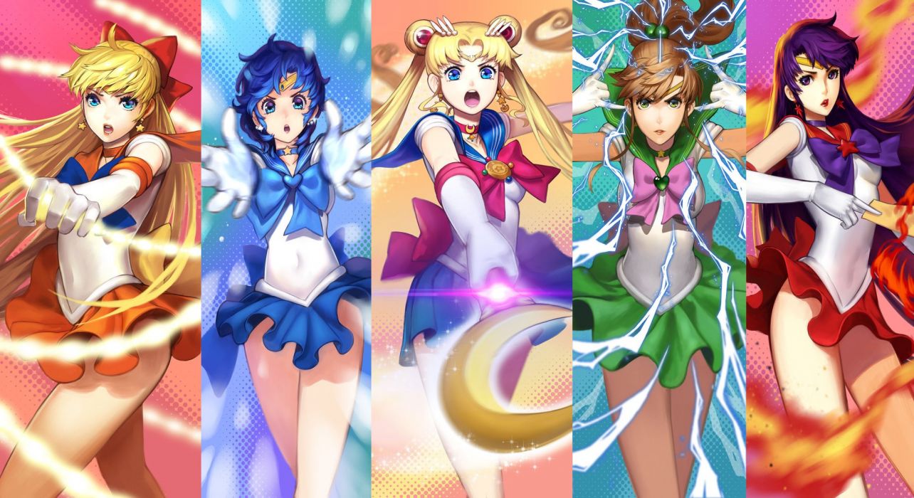 Sailormoon power anime series girls beautifuls wallpaper