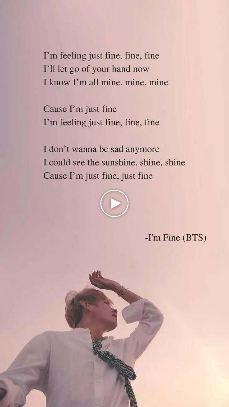 I&;m fine with BTS Lyrics Wallpaper - #bin #BTS #fine #I