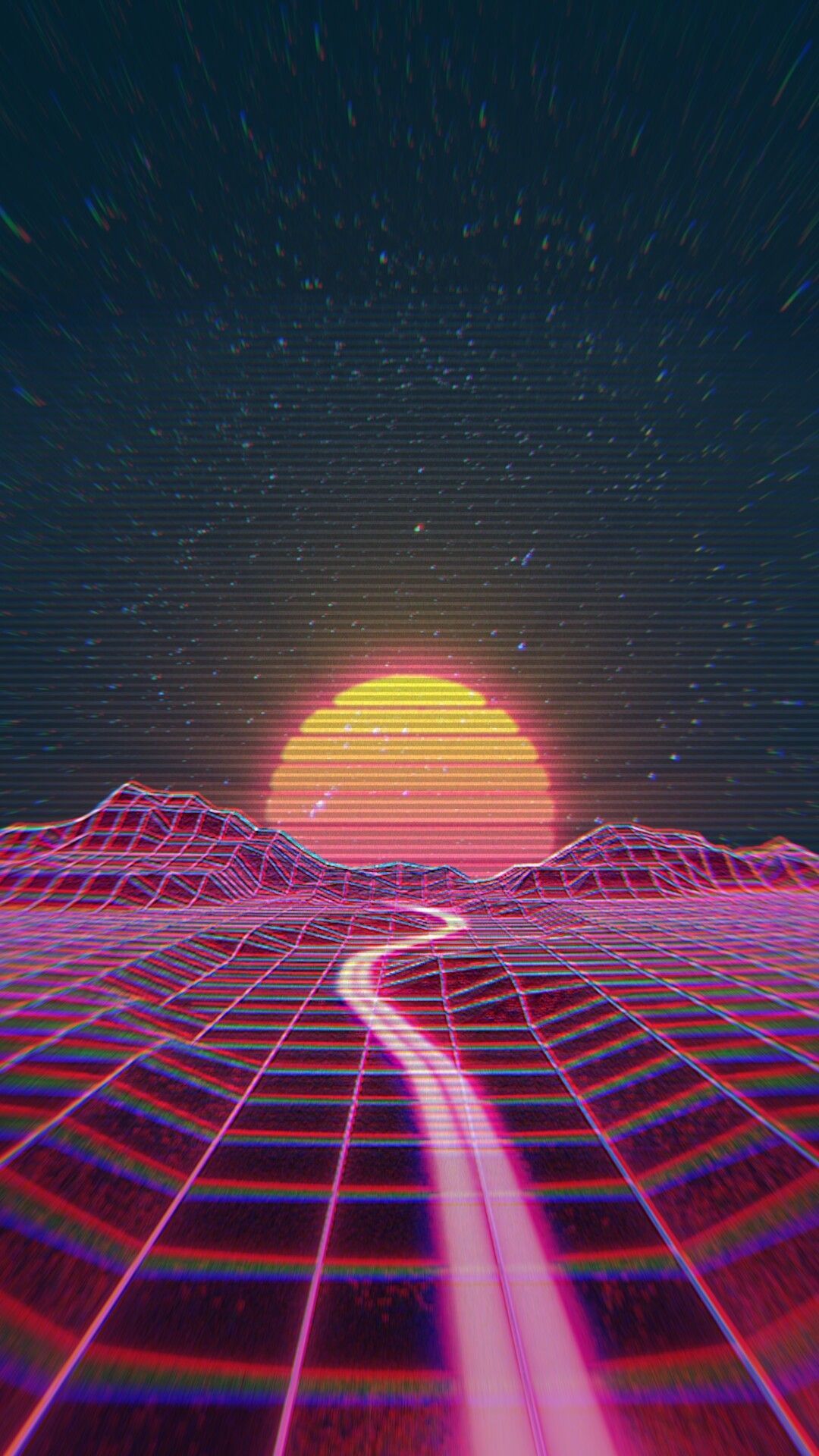 Retro Wave Synth Wave Wallpaper Phone