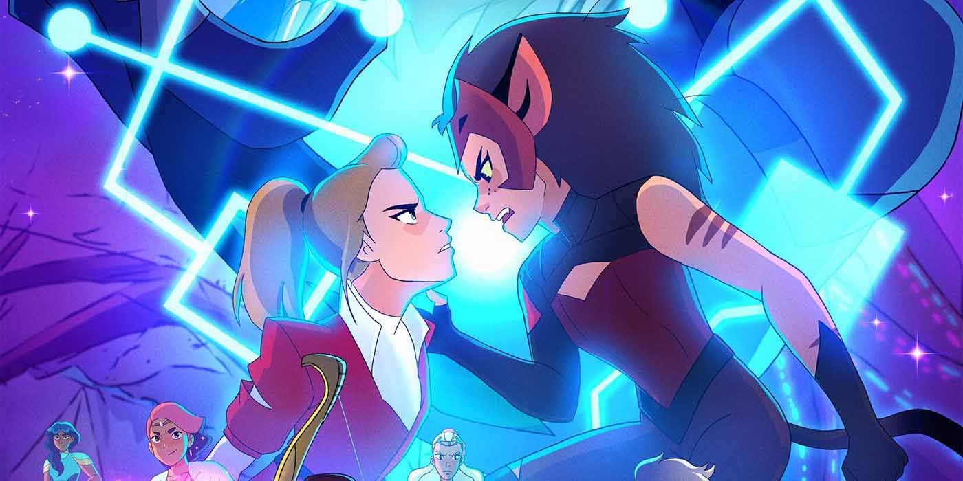She Ra Confronts The Horde Prime In Princesses Of Power Season 5 Poster