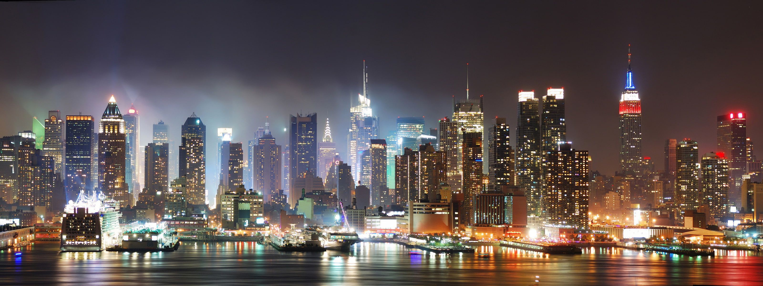 New York City Skyline at night wallpaper #architecture #buildings