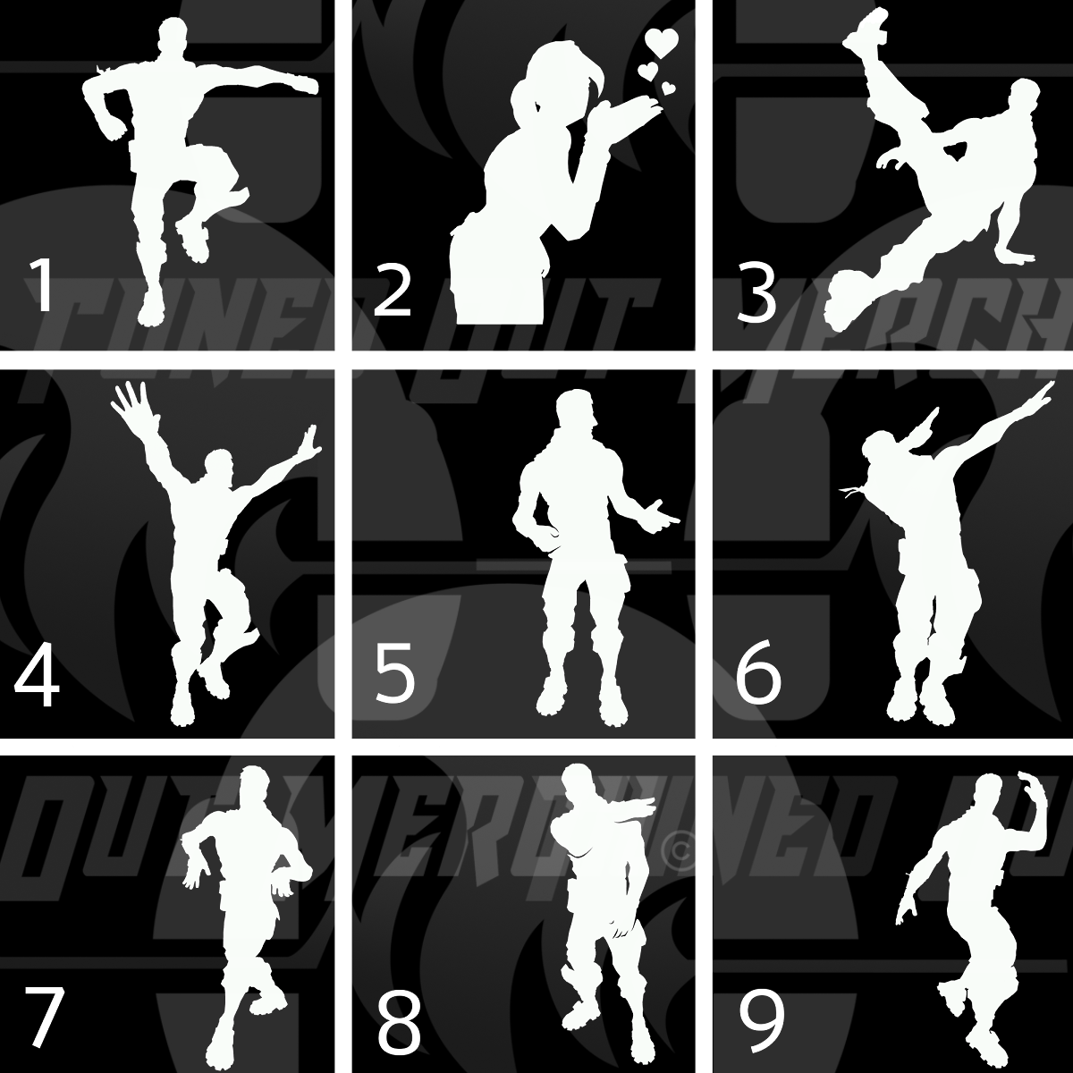 Free download Image result for fortnite dance moves silhouettes