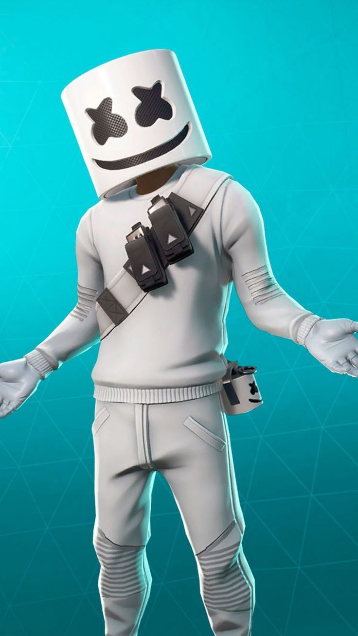 Marshmello Fortnite Skin 4K Ultra HD Mobile Wallpaper. #marshmello