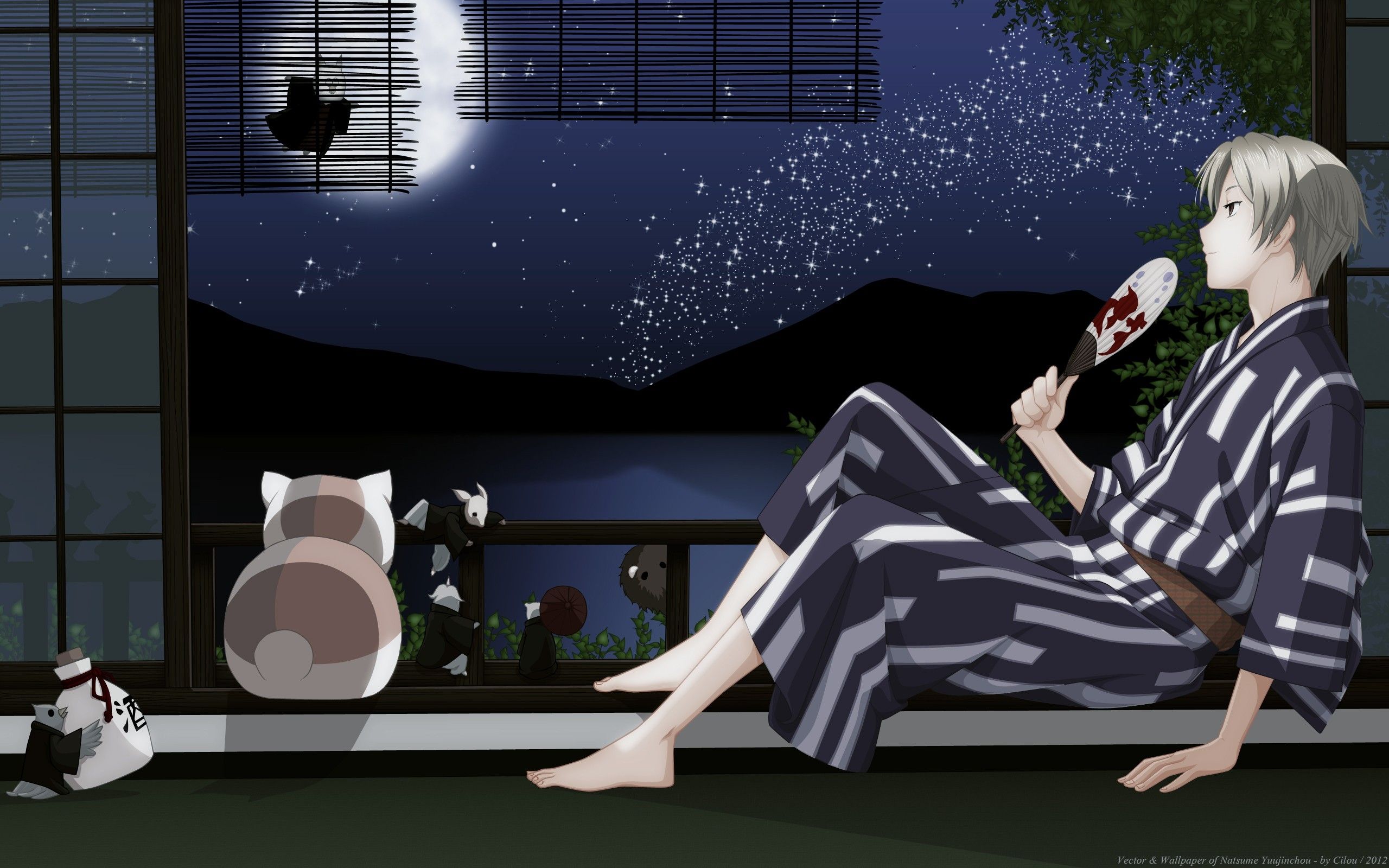 Download Wallpaper, Download 2560x1600 blondes japan landscapes trees stars cats moon friends kimono plants short hair anime anime boys lak Animals HD Wallpaper, Hi Res Animals Wallpaper, High Definition Wallpaper