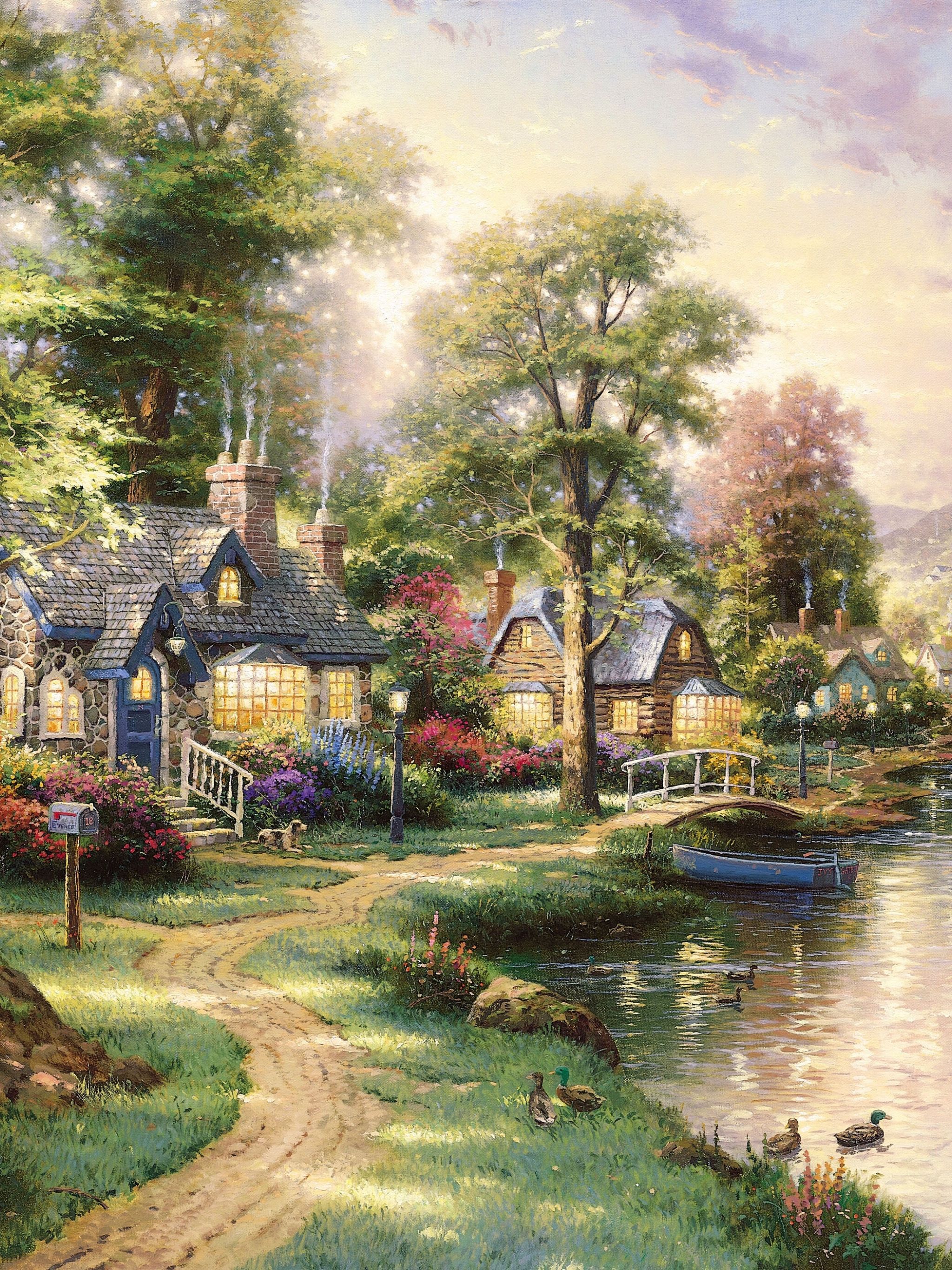 Thomas Kinkade Phone Wallpapers Wallpaper Cave