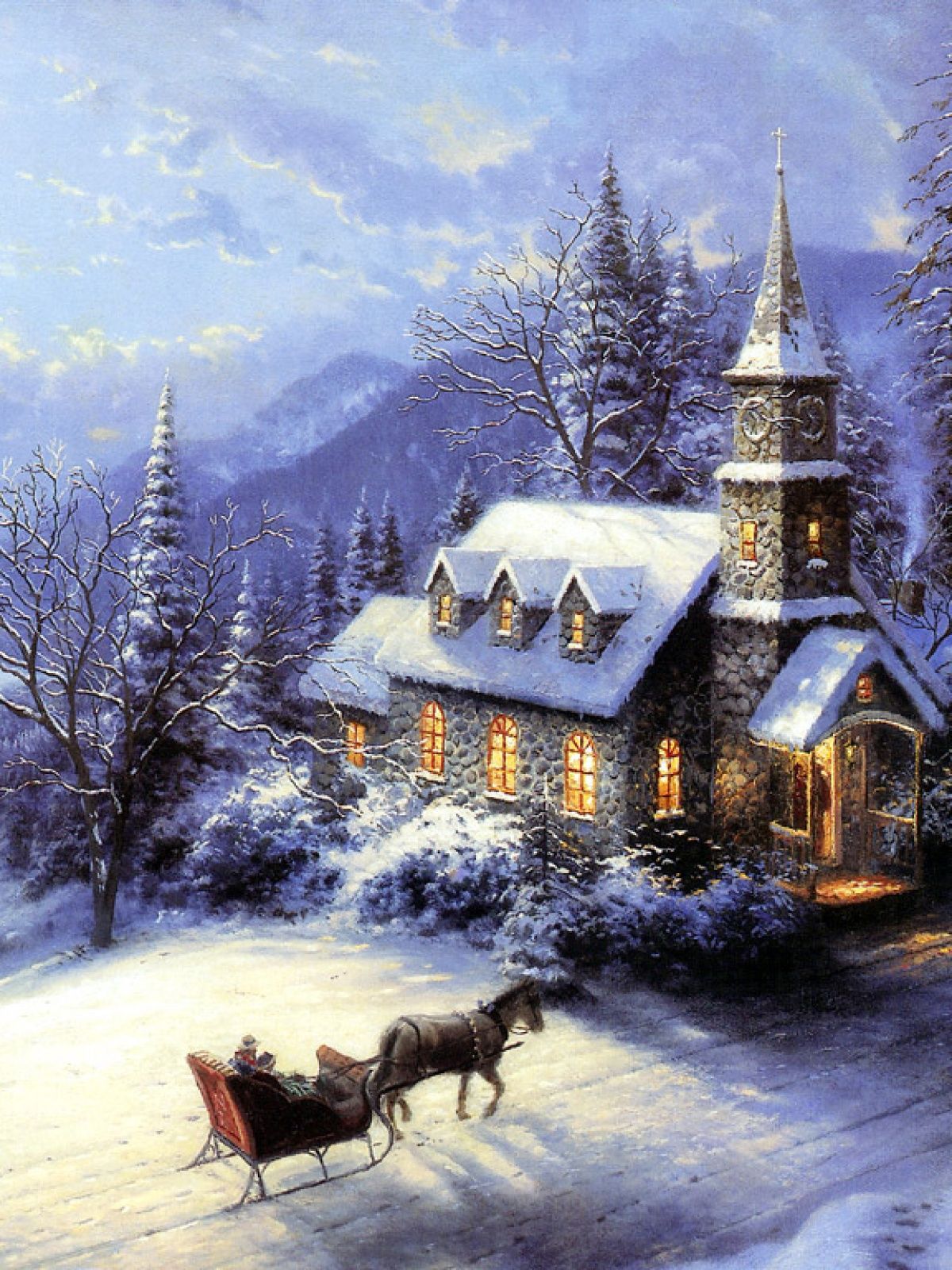 Thomas Kinkade Phone Wallpapers Wallpaper Cave