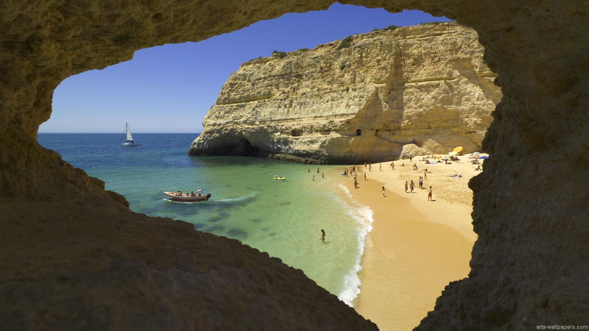Near Carvoeiro Algarve, Portugal. Best beaches in portugal