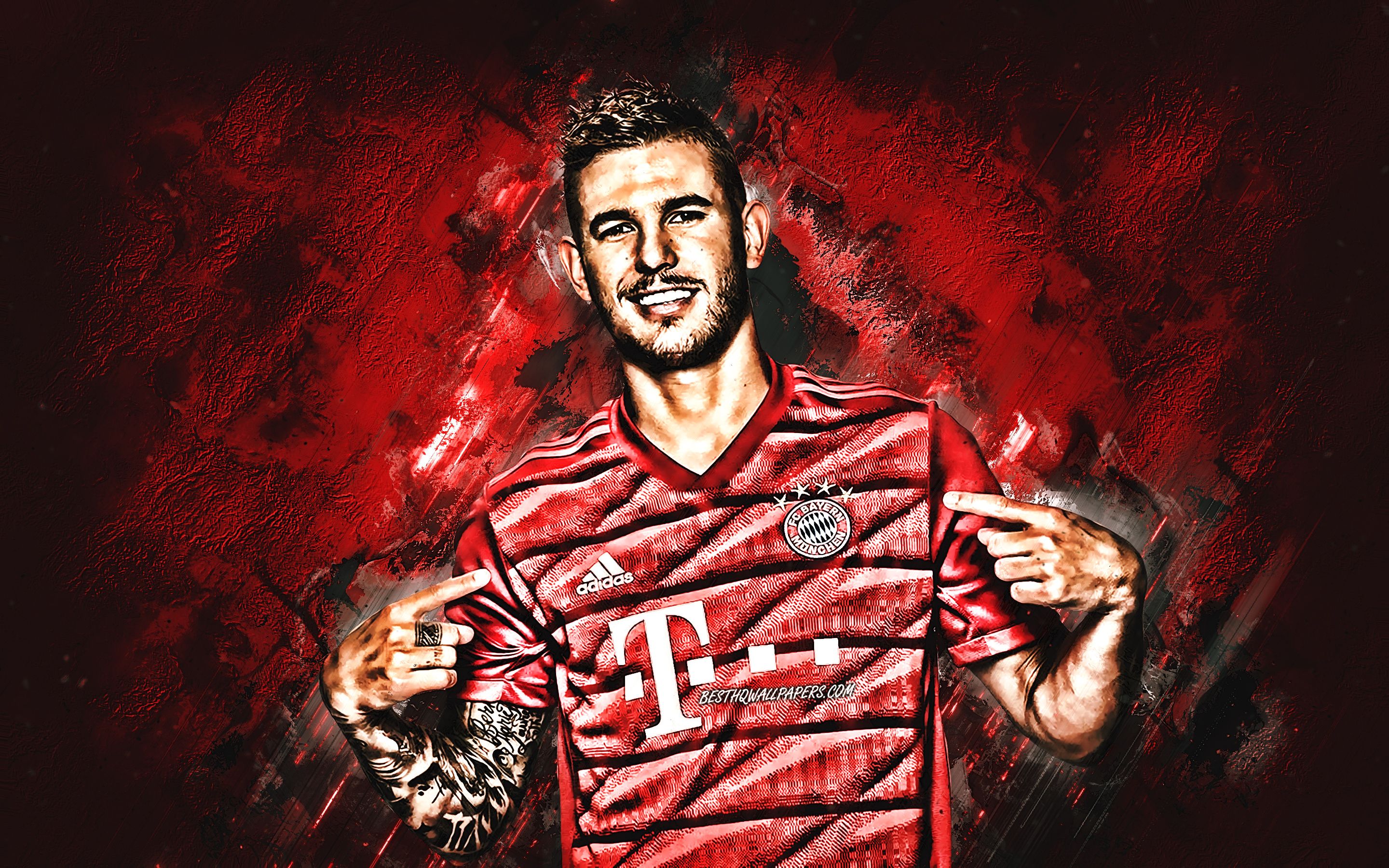 Download wallpaper Lucas Hernandez, Bayern Munich, portrait