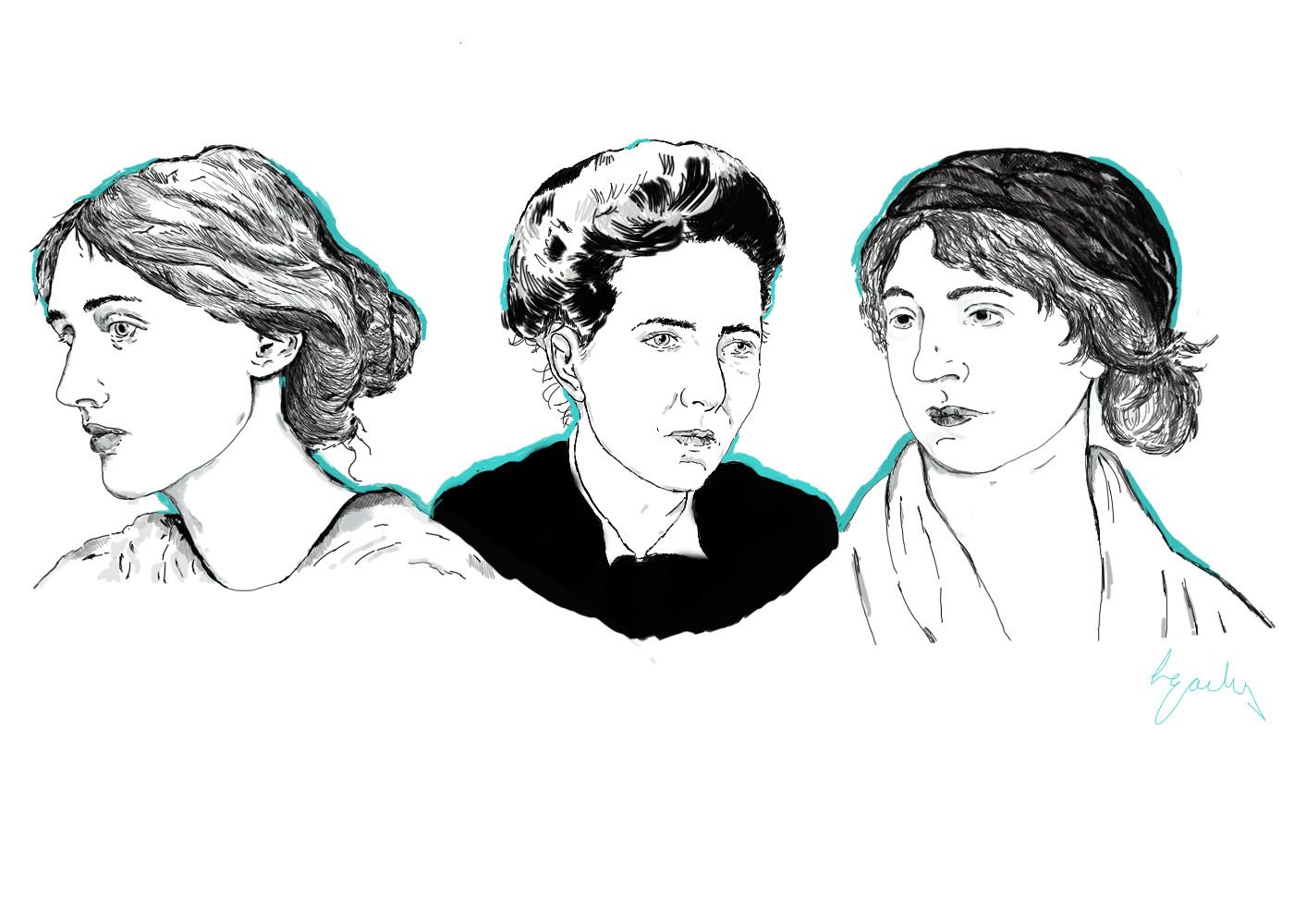 Virginia Woolf, Simone de Beauvoir, Mary Wollstonecraft
