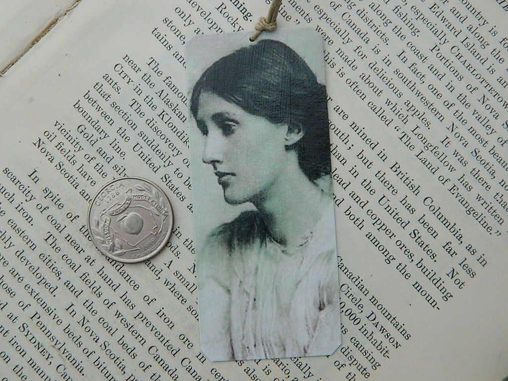 Virginia Woolf bookmark metal bookmark: Handmade