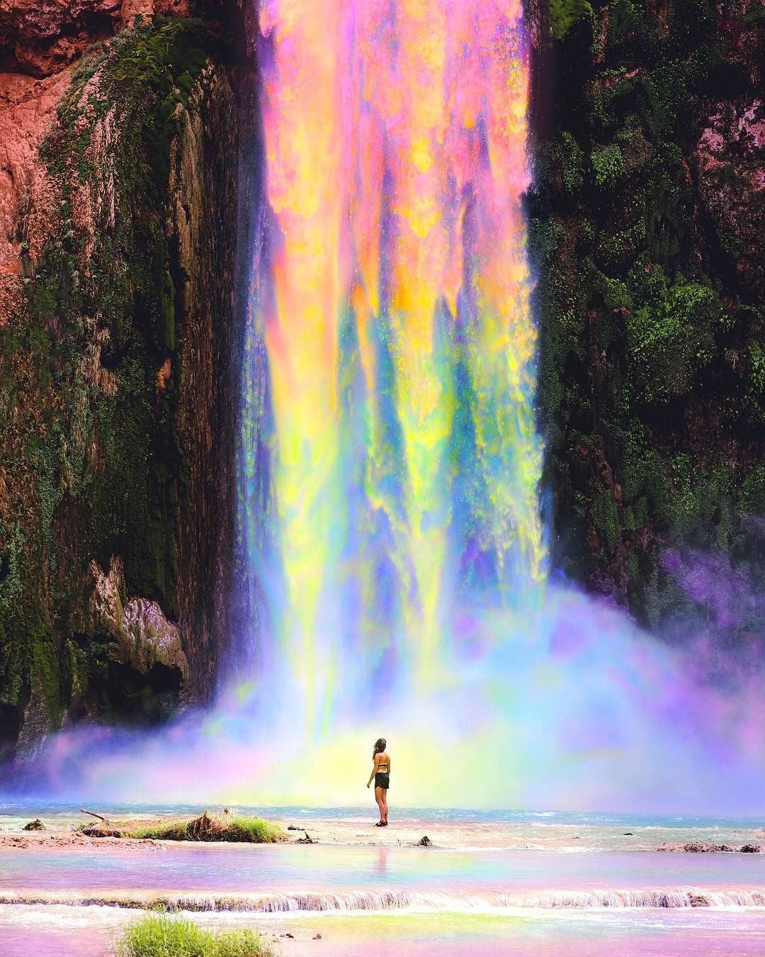 Live the Rainbow. Rainbow waterfall