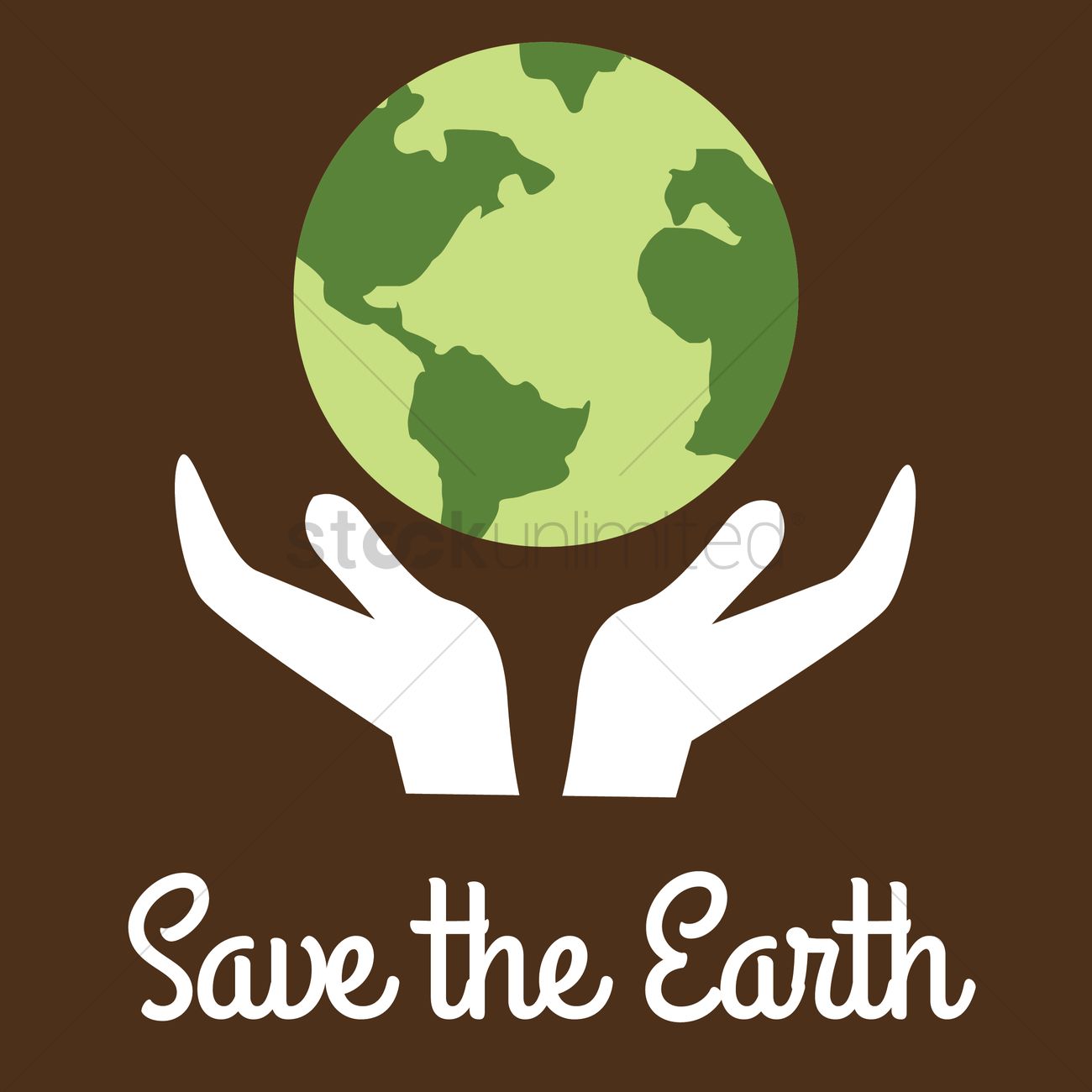 Save the earth wallpaper Vector Image