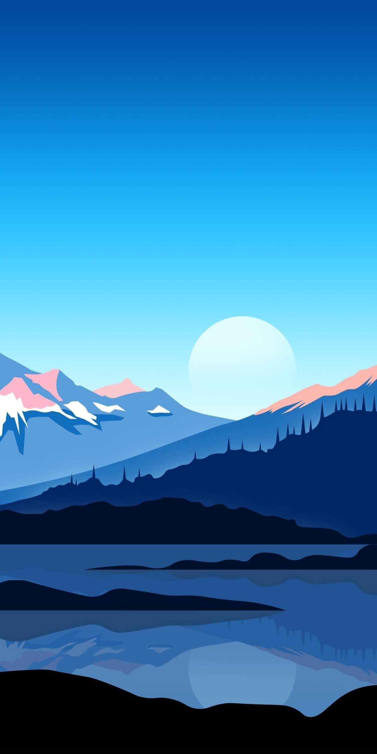 Download Latest Blue Wallpaper for Android Phone This Month. Scenery wallpaper, Landscape wallpaper, Minimalist wallpaper