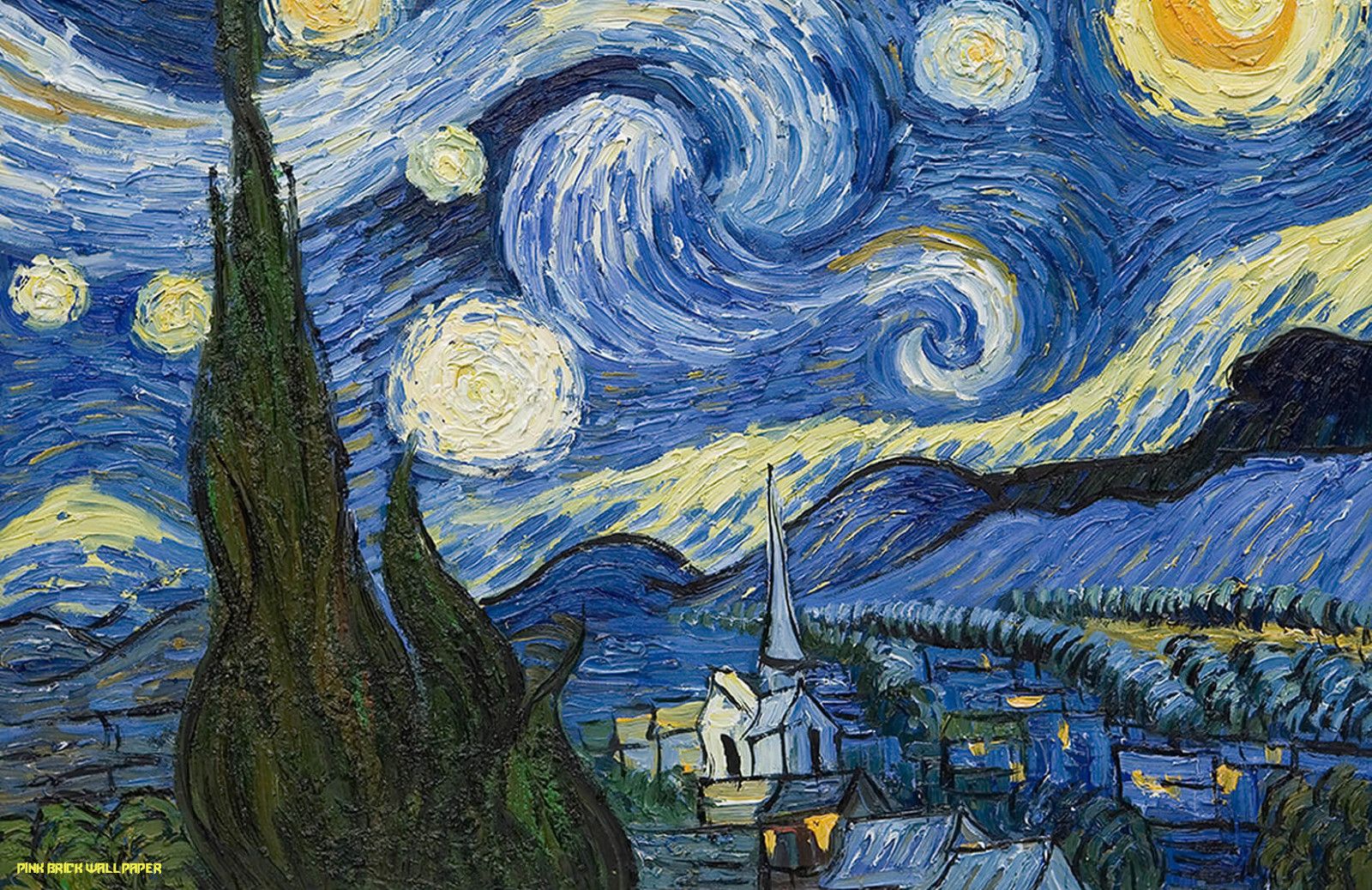 Starry Night by Van Gogh Wallpaper Mural. MuralsWallpaper