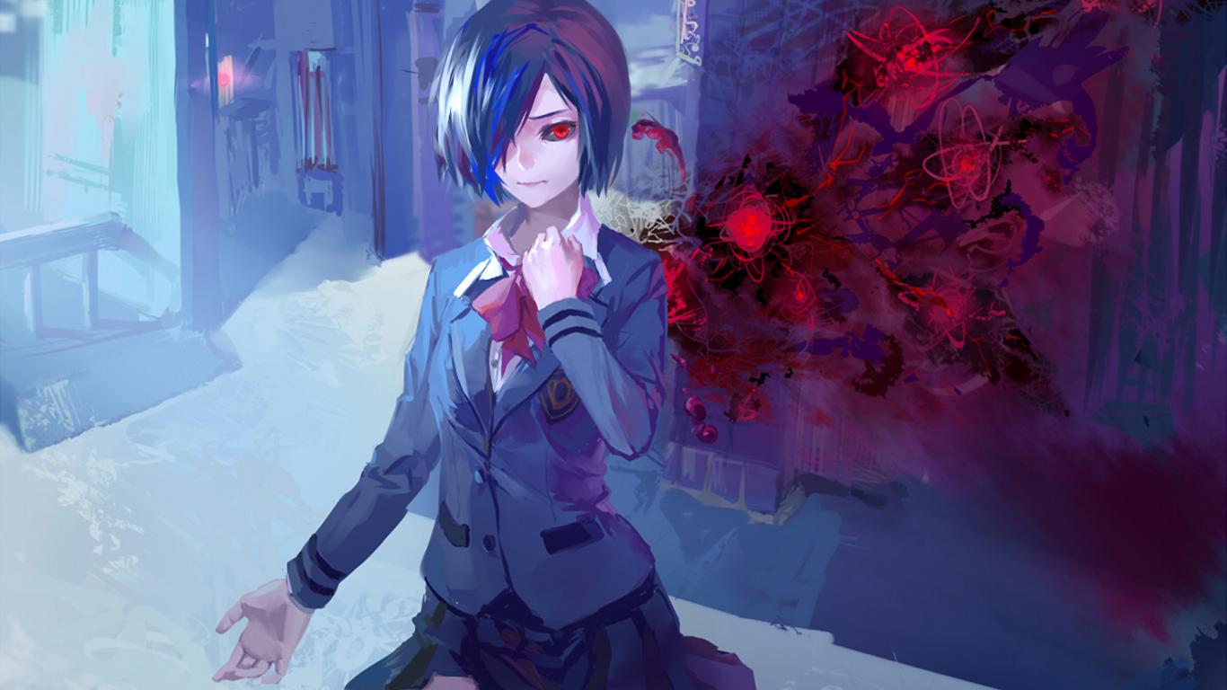Tokyo Ghoul HD Wallpaper: Anime Girl Wallpaper with Touka