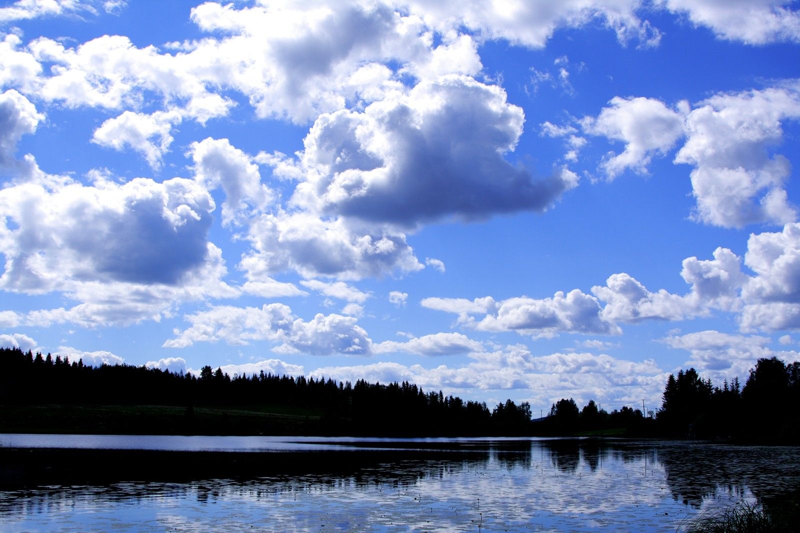 Clouds River Effects Mirror Reflection Sky Water Blue