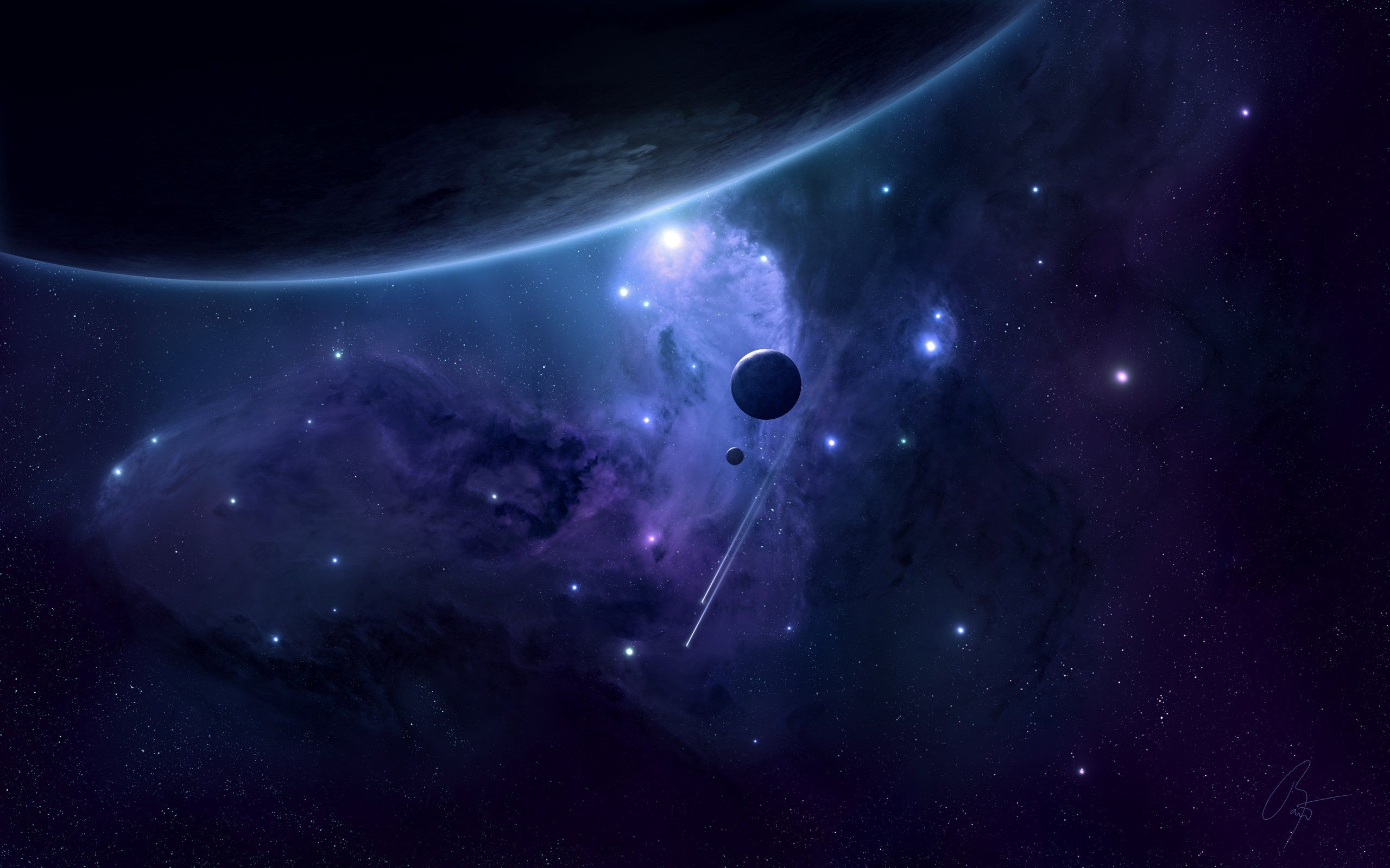 Planets in a Mysterious Universe HD wallpaper