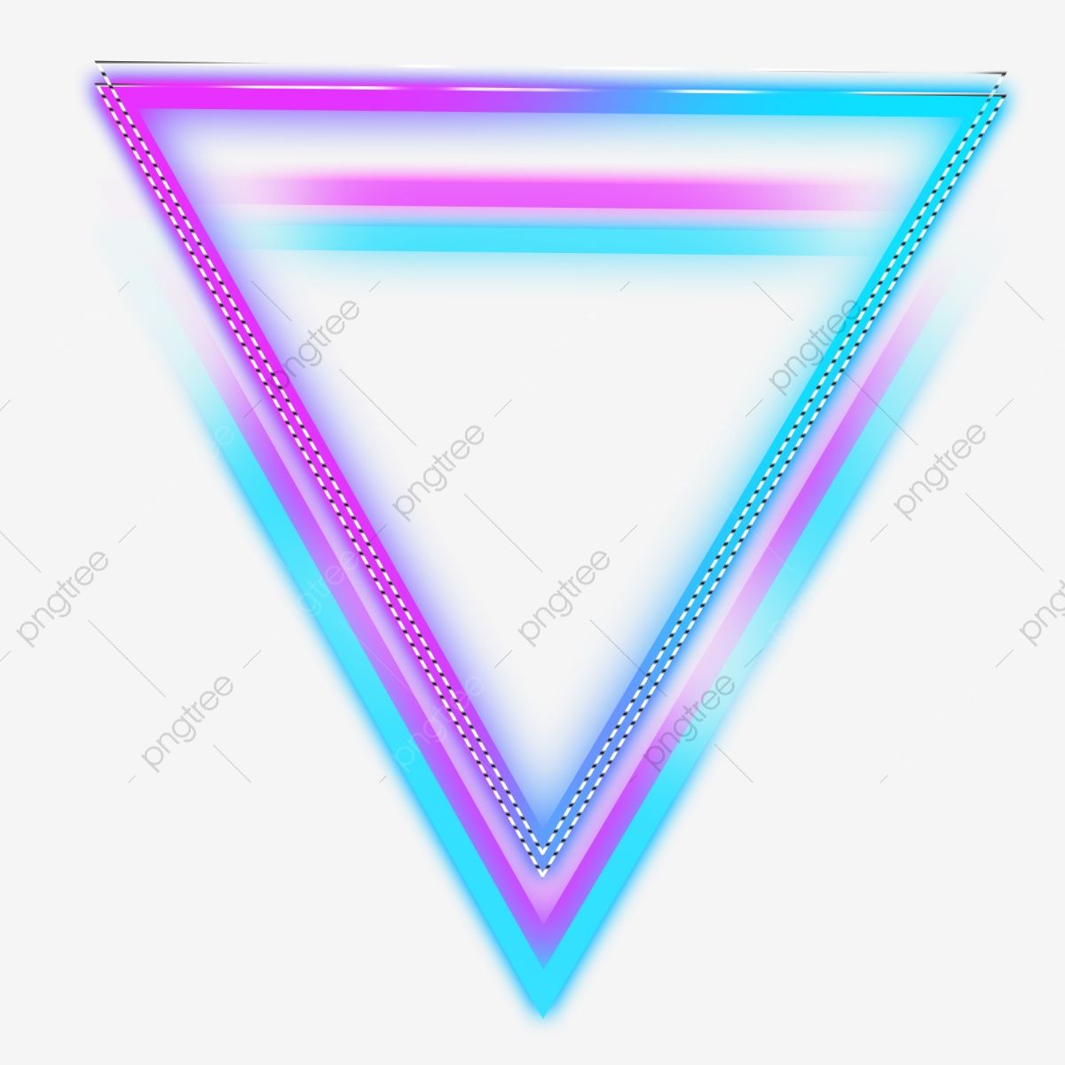 Triangle Neon Color Glowing, Triangle, Neon, Color Illuminate PNG