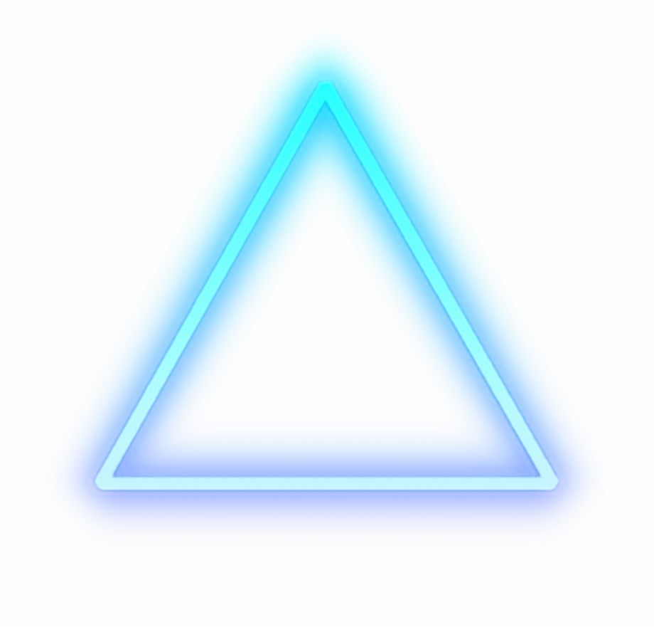 triangle #blue #glow #light #shape #cool Neon Light Png