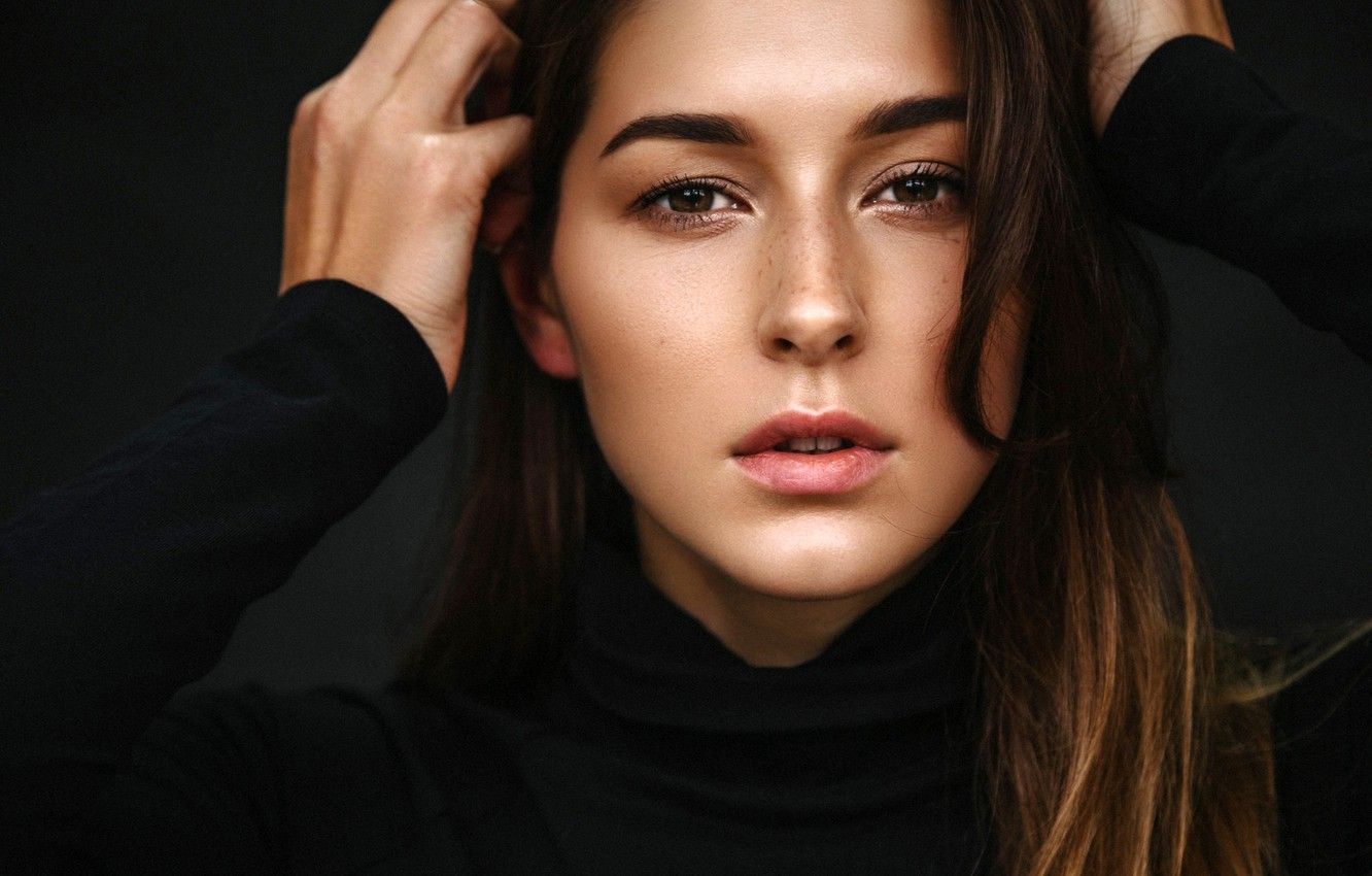 Wallpaper Look, Girl, Close Up, Face, Pose, Background, Model