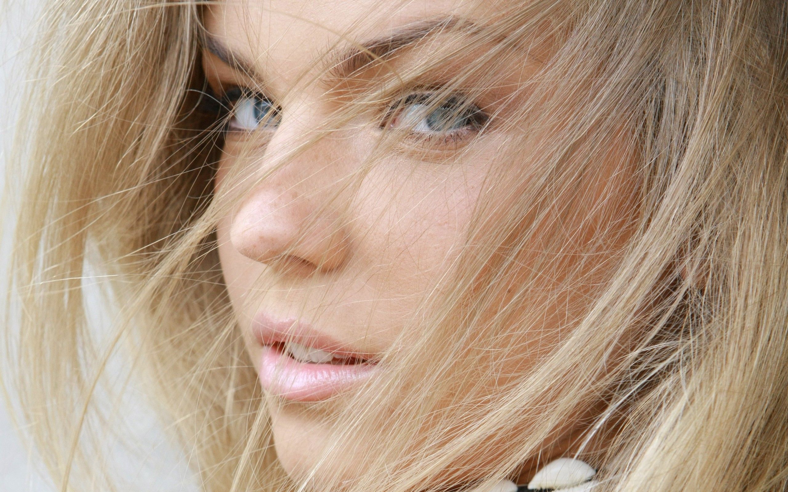 Blondes, Women, Close Up, Models, Lips, Gray Eyes, Inga C, Faces
