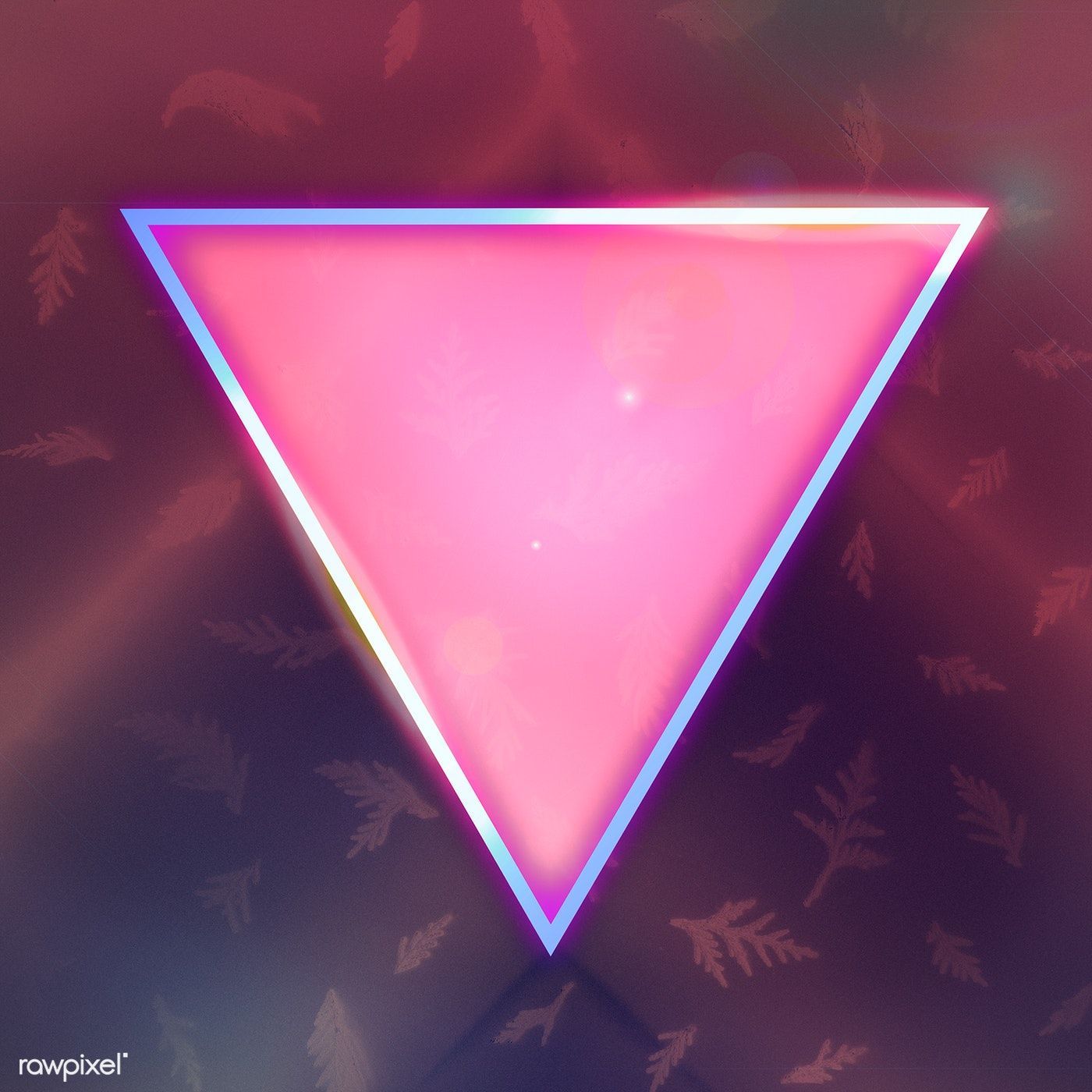 Download premium psd of Neon glowing triangle frame design 1212837