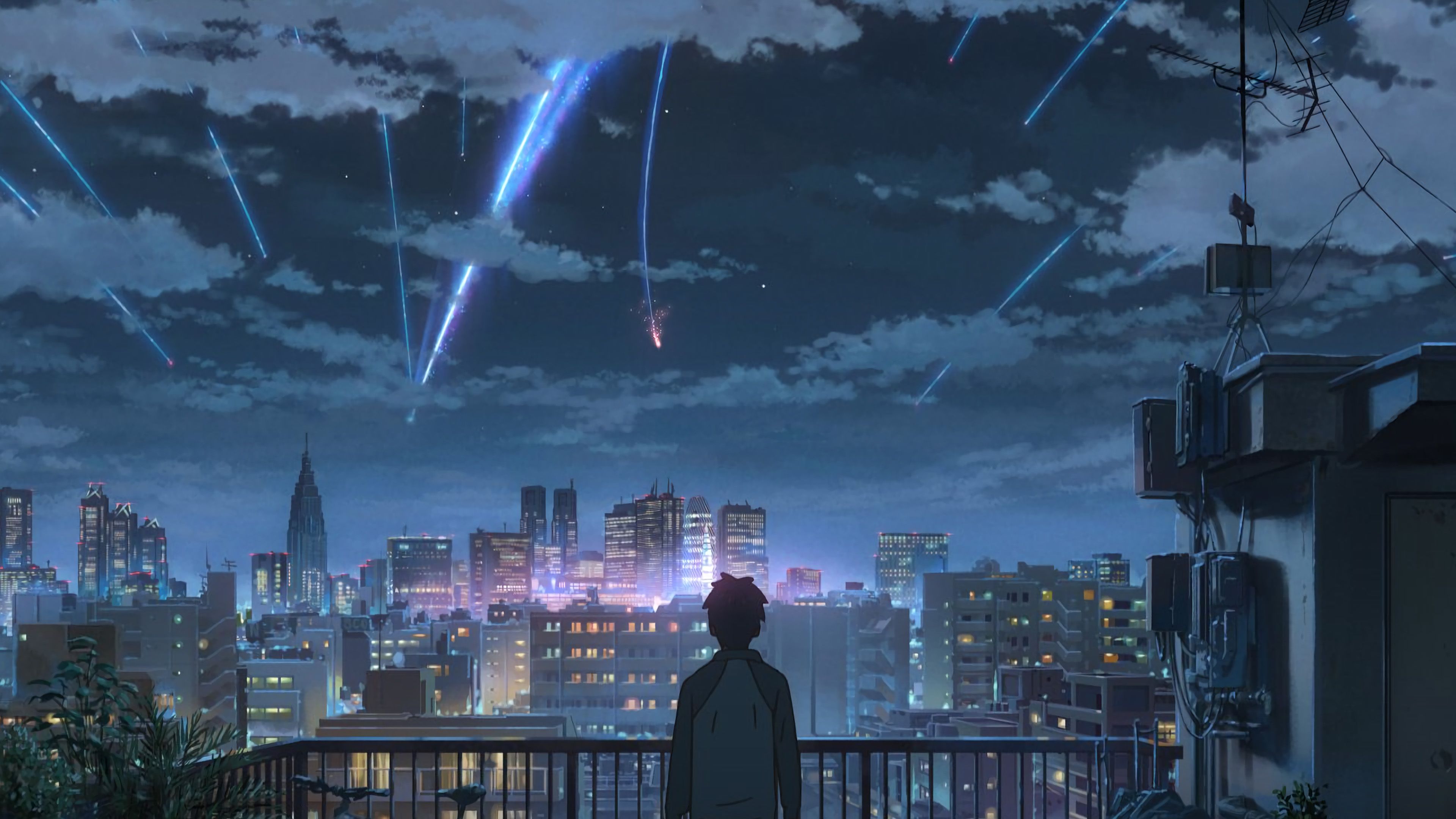 Meteor anime anime boy anime girl love night friends meteor  friends HD wallpaper  Wallpaperbetter