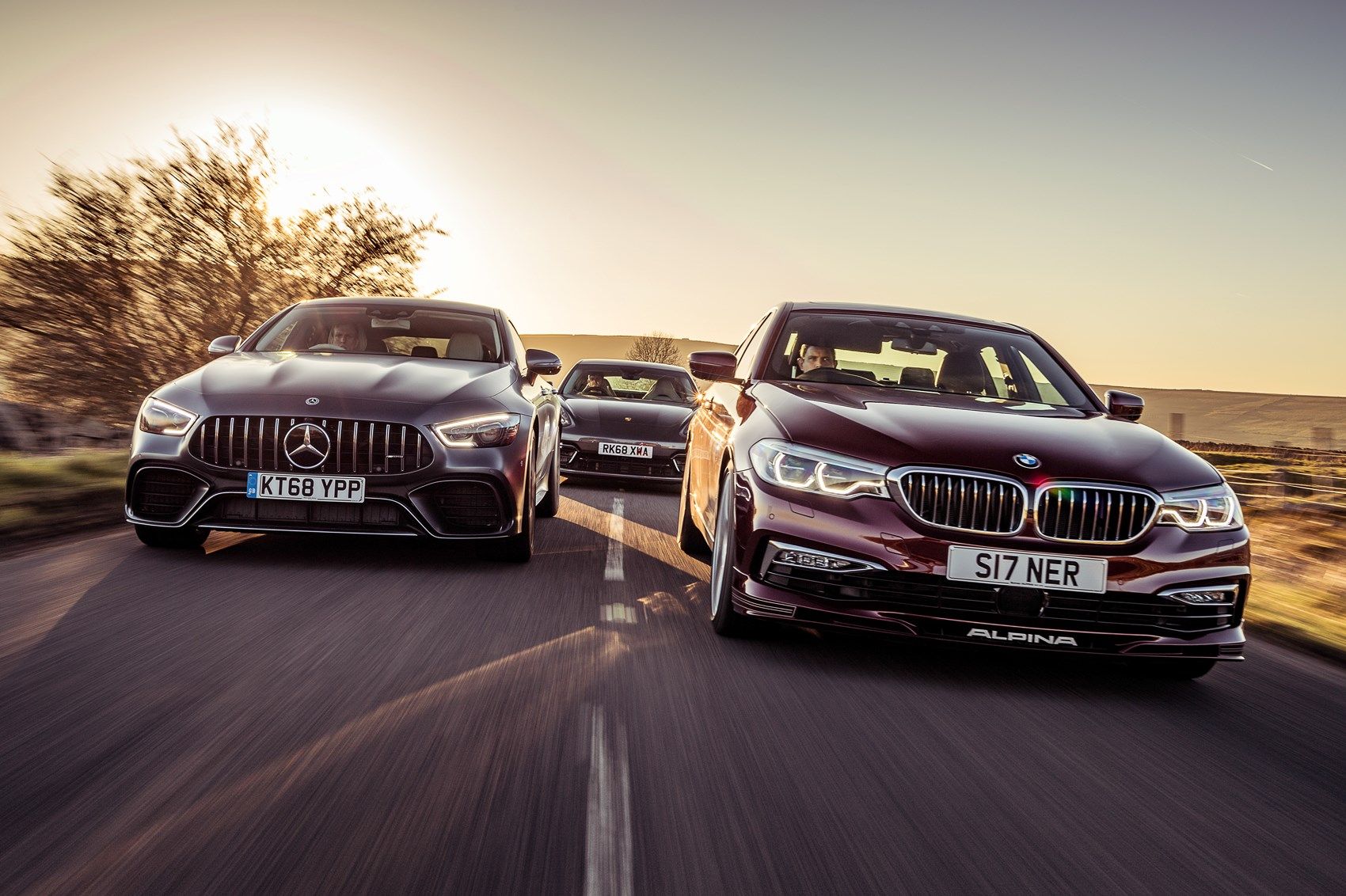 Mercedes AMG GT Four Door Vs Alpina B5 Vs Porsche Panamera Turbo S