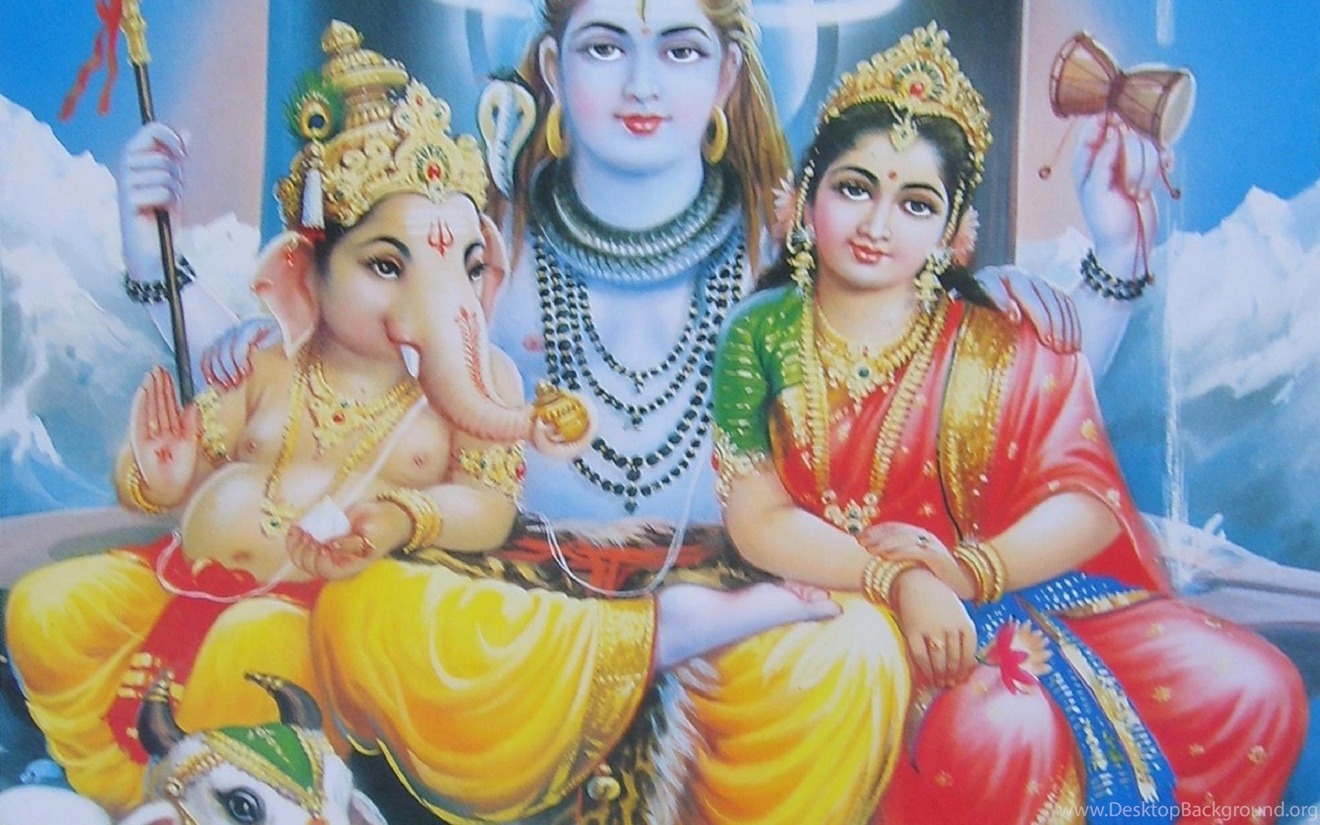 Lord Shiva Parvati And Ganesha Wallpaper Desktop Background