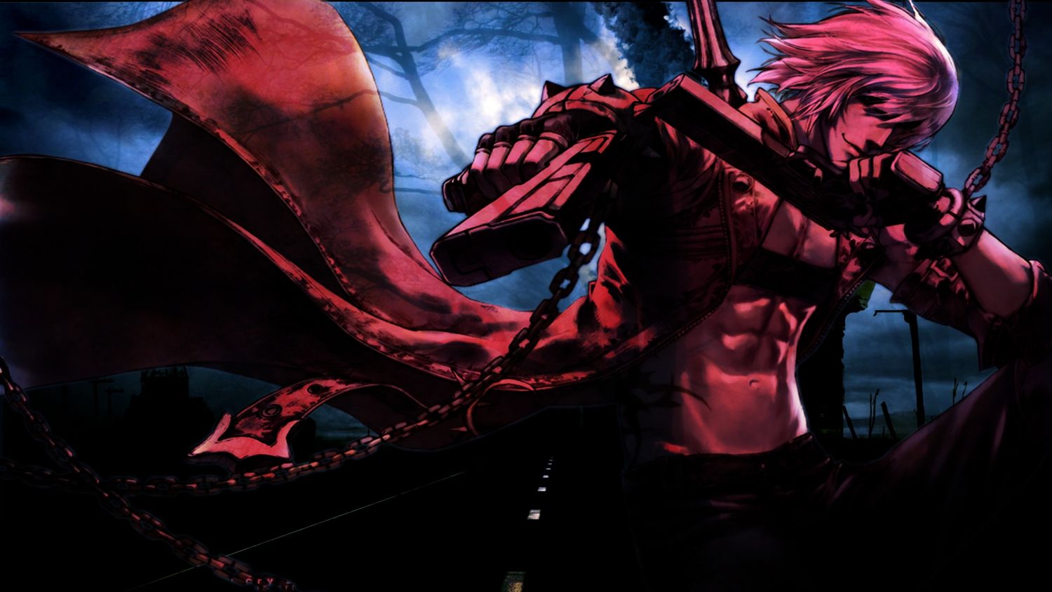 chain dante devil may cry gun weapon. konachan.com.com
