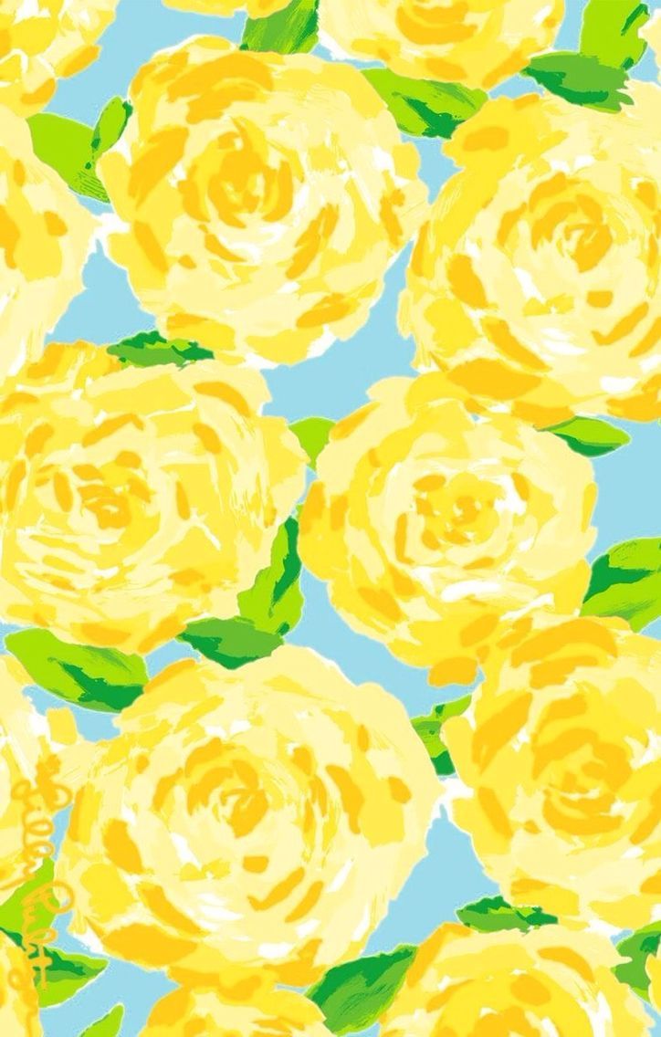 Sunglow Yellow First Impression. Background color mint. Lilly pulitzer iphone wallpaper, Lily pulitzer wallpaper, Flower background iphone