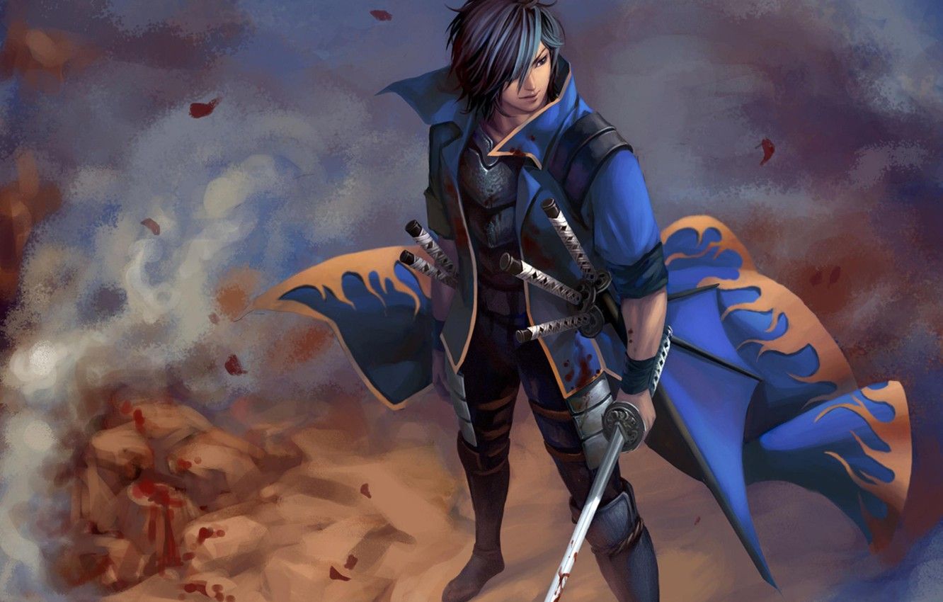 Wallpaper katana, samurai, anime, Dante, Asanuma image
